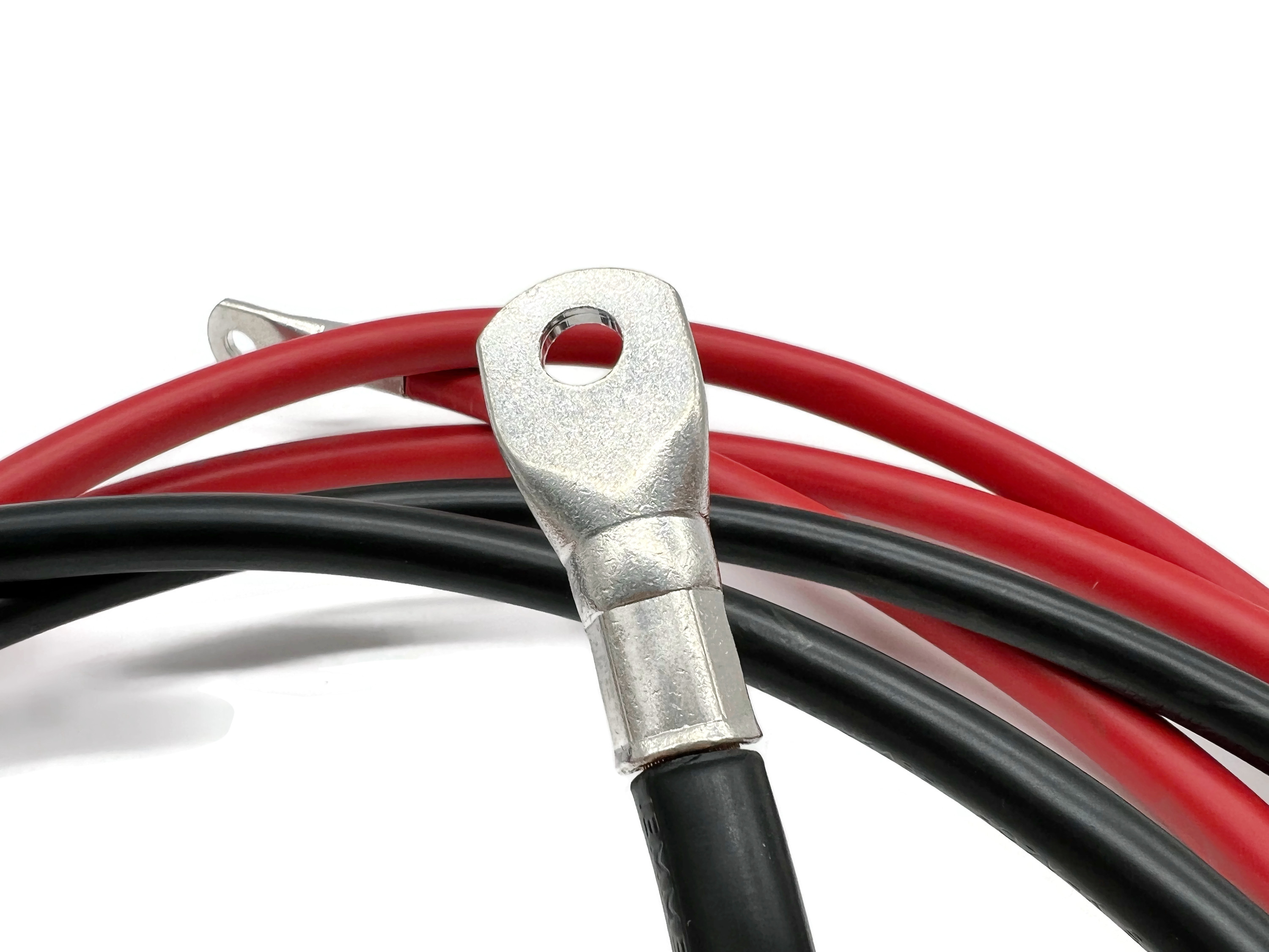 Batteriekabel Set 50 mm² 200cm mit M8 Kabelschuhen Rot Schwarz hohe Qualität flexibel - Vorschau 3