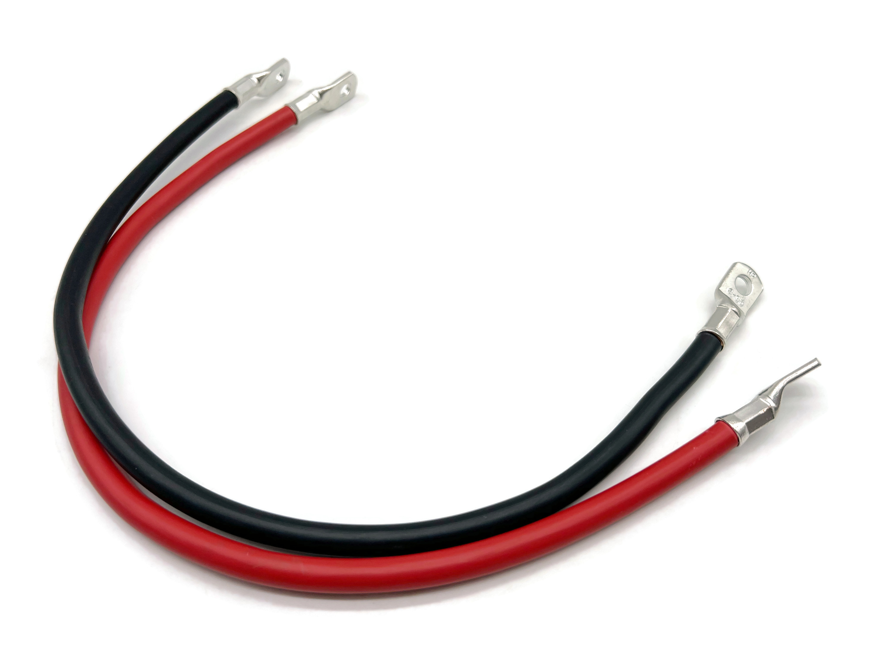 Batteriekabel Set 35 mm² 50cm mit M8 Kabelschuhen Rot Schwarz 99 Kupfer hitzebeständig bis 70 Grad - Vorschau 3