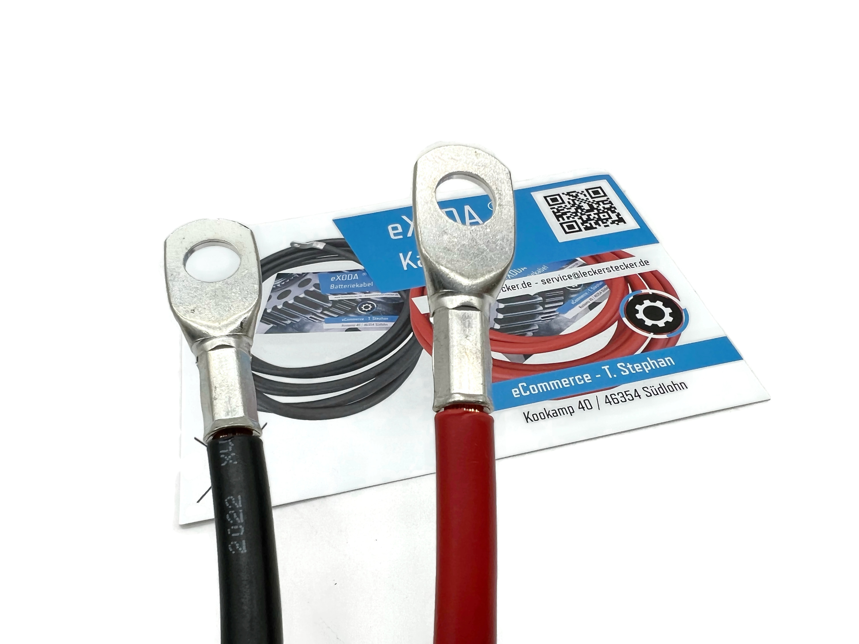Batteriekabel Set 25 mm² 50cm Kabelschuhe M10 Rot Schwarz - Vorschau 5