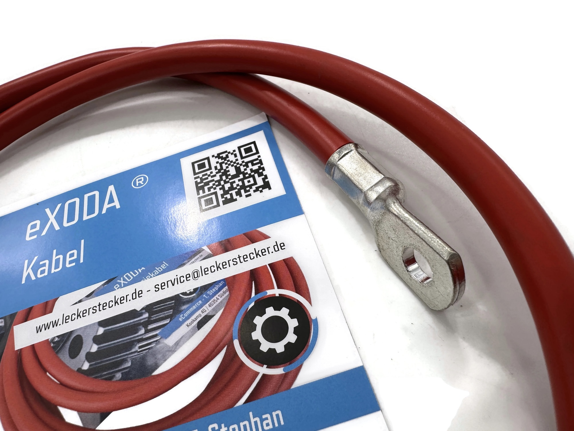 Batteriekabel 35 mm² 100cm mit M8 Kabelschuhen Rot hohe Flexibilität hohe Qualität - Vorschau 6