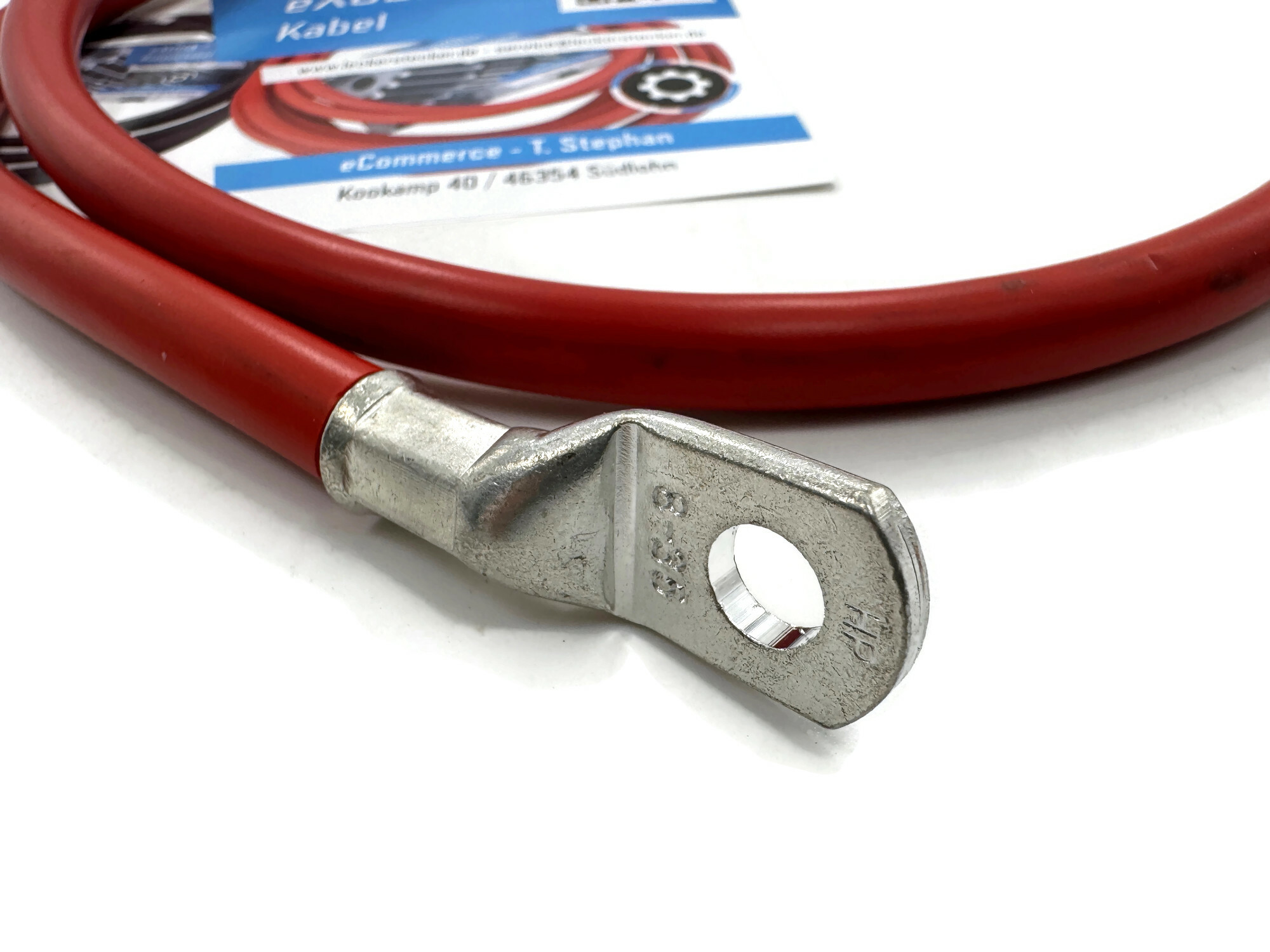 Batteriekabel 35 mm² 100cm mit M8 Kabelschuhen Rot hohe Flexibilität hohe Qualität - Vorschau 2