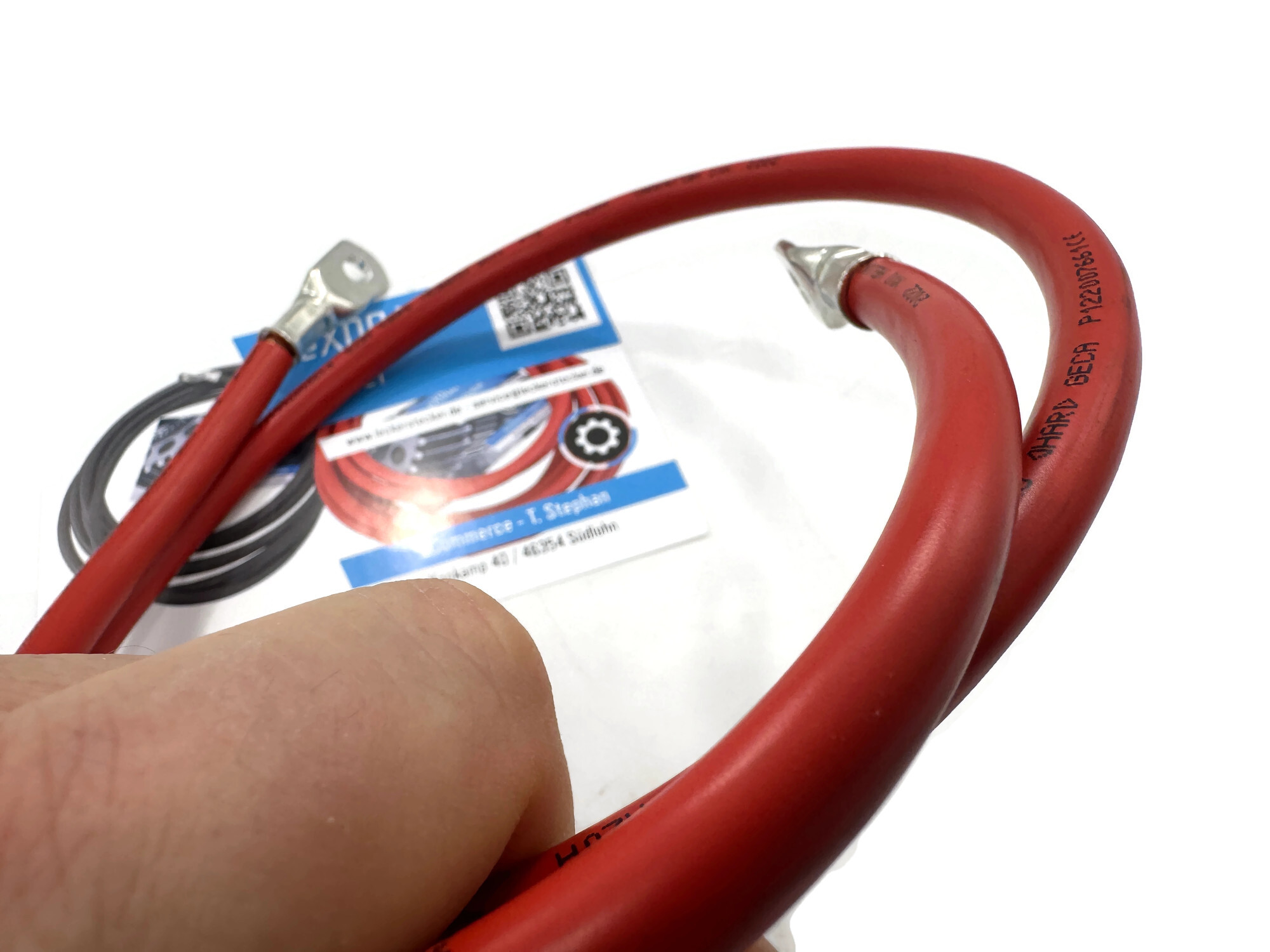 Batteriekabel 35 mm² 100cm mit M8 Kabelschuhen Rot hohe Flexibilität hohe Qualität - Vorschau 3