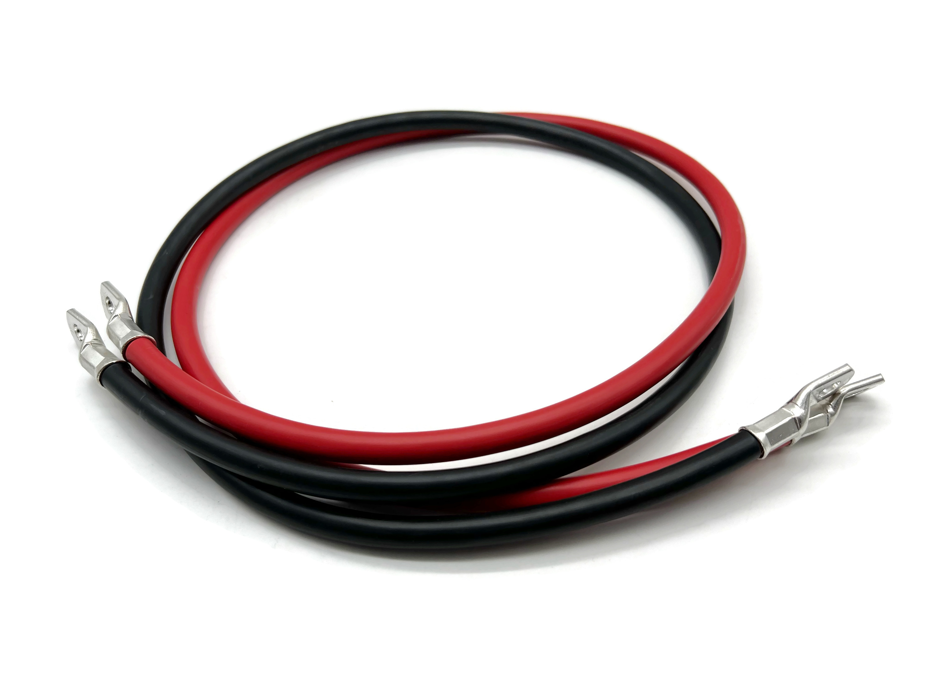 Batteriekabel Set 35 mm² 100cm M6 Kabelschuhe Rot Schwarz hohe Flexibilität 99 Kupfer - Vorschau 5