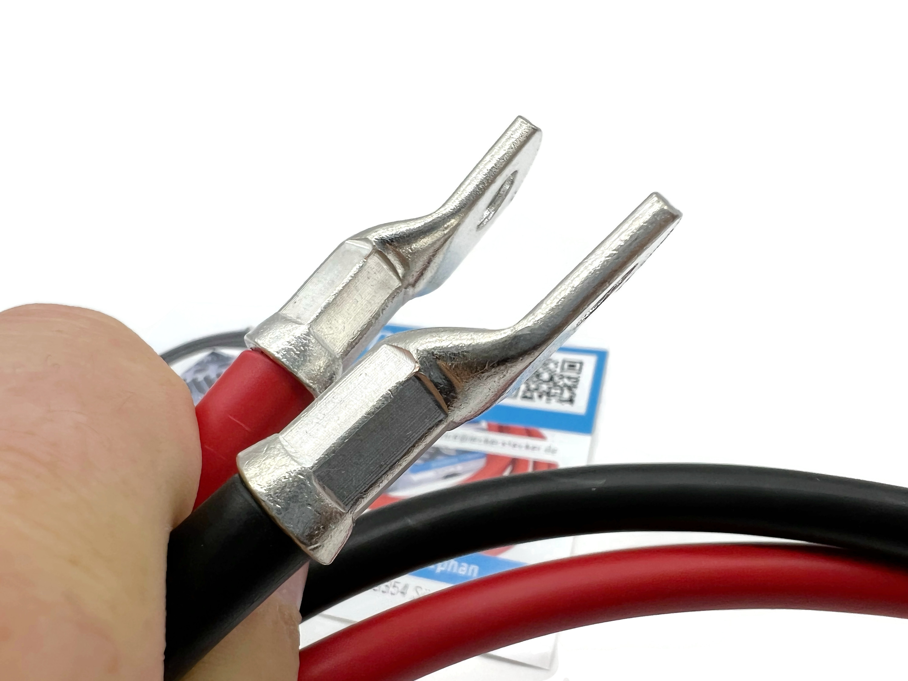 Batteriekabel Set 35 mm² 100cm M6 Kabelschuhe Rot Schwarz hohe Flexibilität 99 Kupfer - Vorschau 4