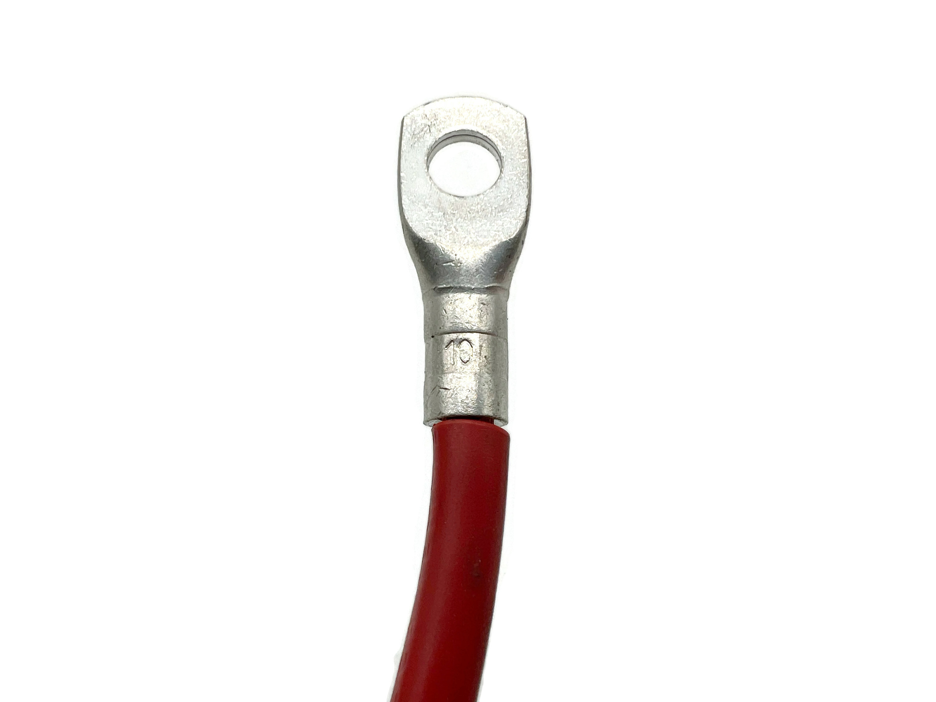 Batteriekabel 10 mm² 100cm mit Kabelschuhen M6 Rot hohe Materialqualität 99 Prozent Kupfer - Vorschau 2