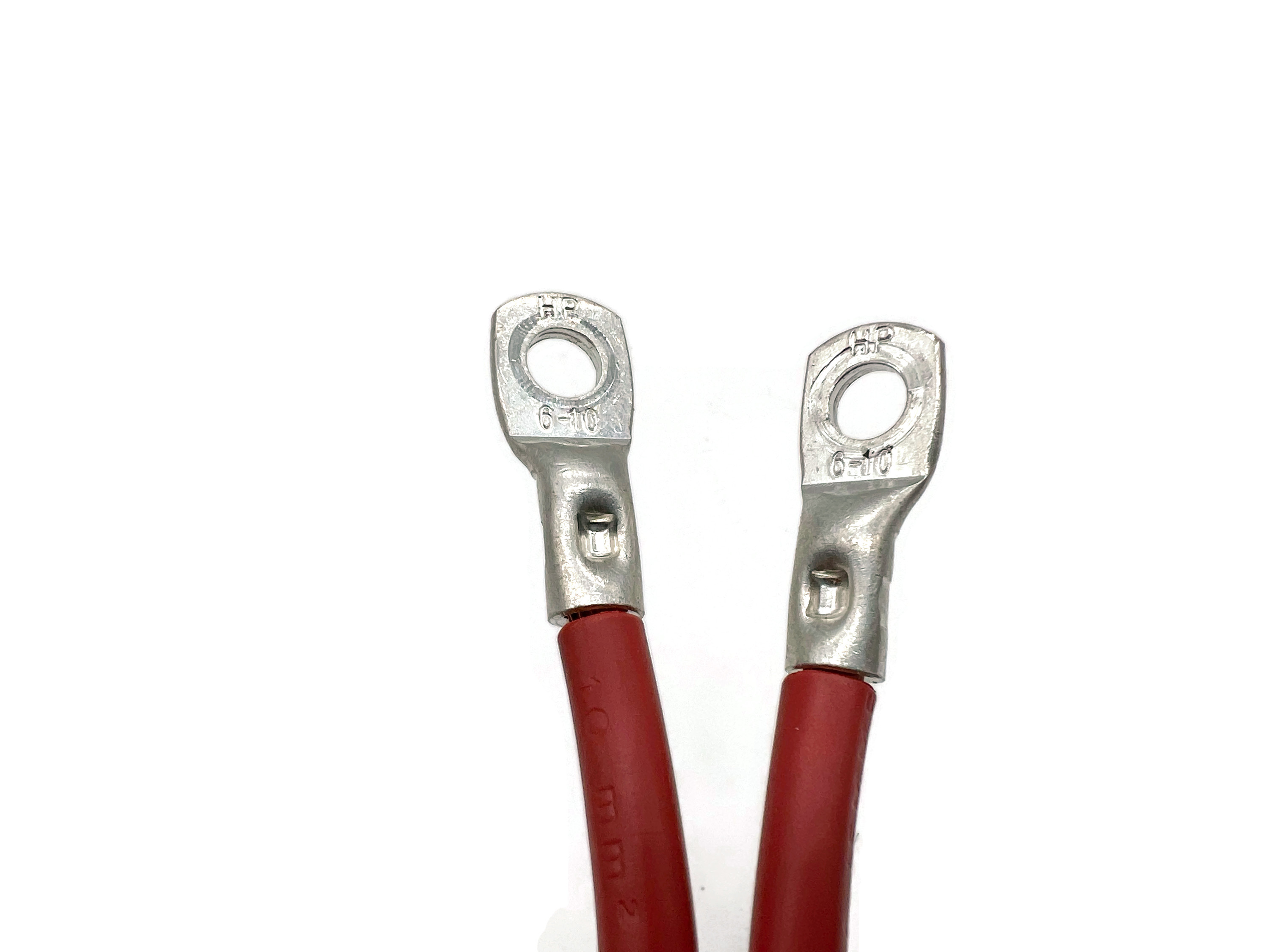 Batteriekabel 10 mm² 100cm mit Kabelschuhen M6 Rot hohe Materialqualität 99 Prozent Kupfer - Vorschau 4