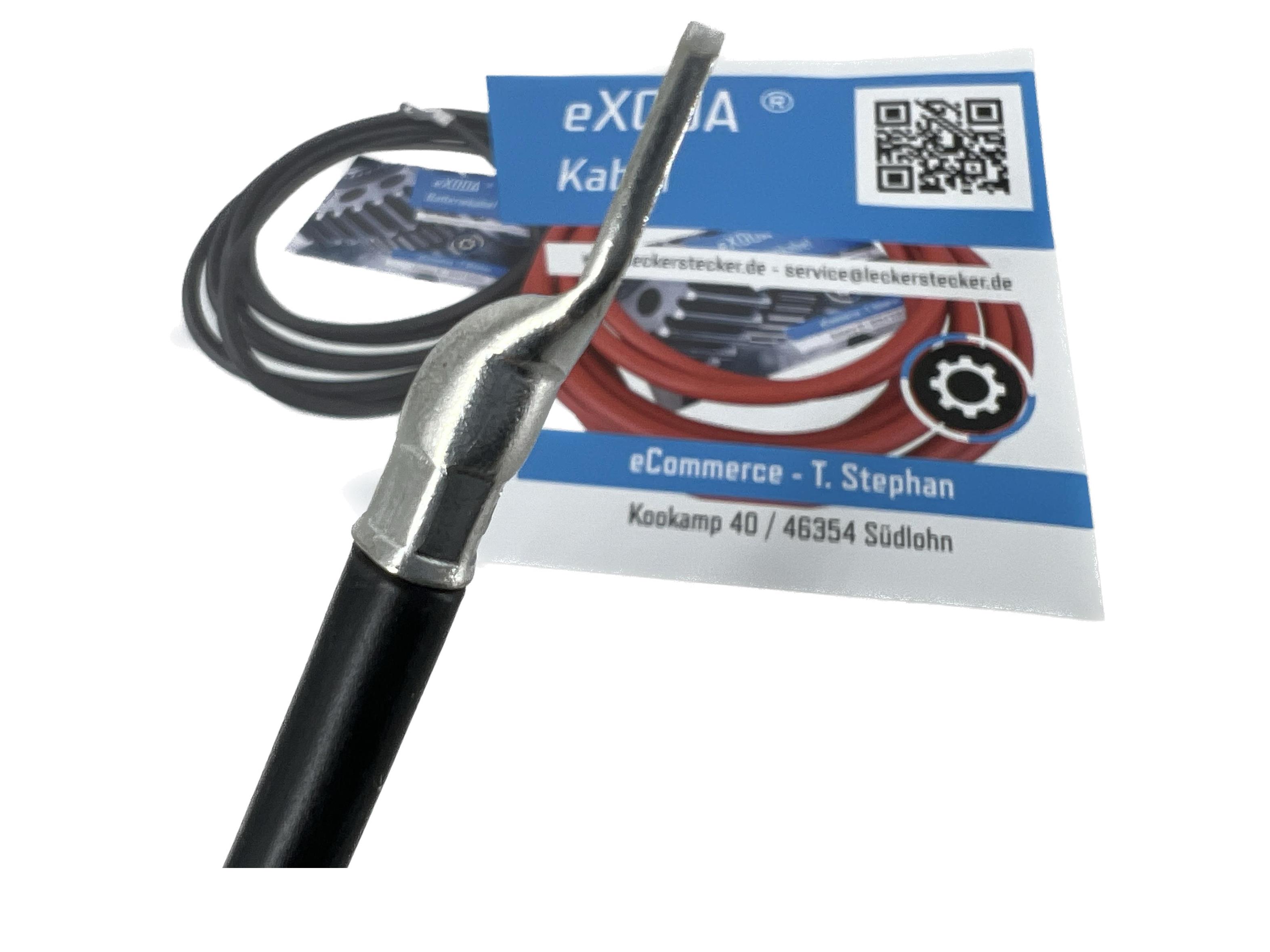 Batteriekabel 10 mm² 300cm mit M6 Kabelschuhen Farbe Schwarz - Vorschau 3