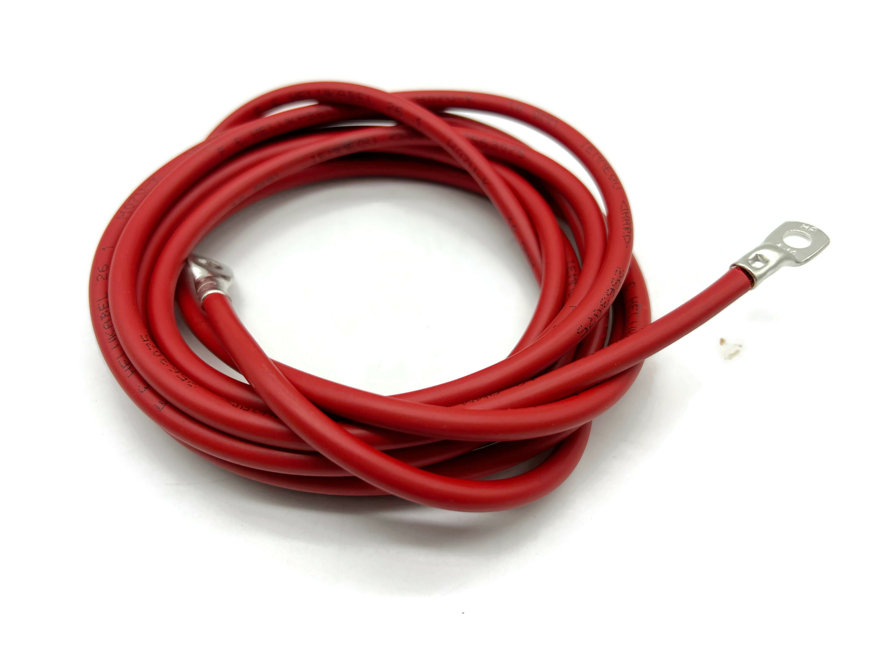 Batteriekabel 10 mm² 300cm M6 Rot hochflexibel für 12V Systeme Auto Boot Motorrad erstklassiges Kupfer - Vorschau 5