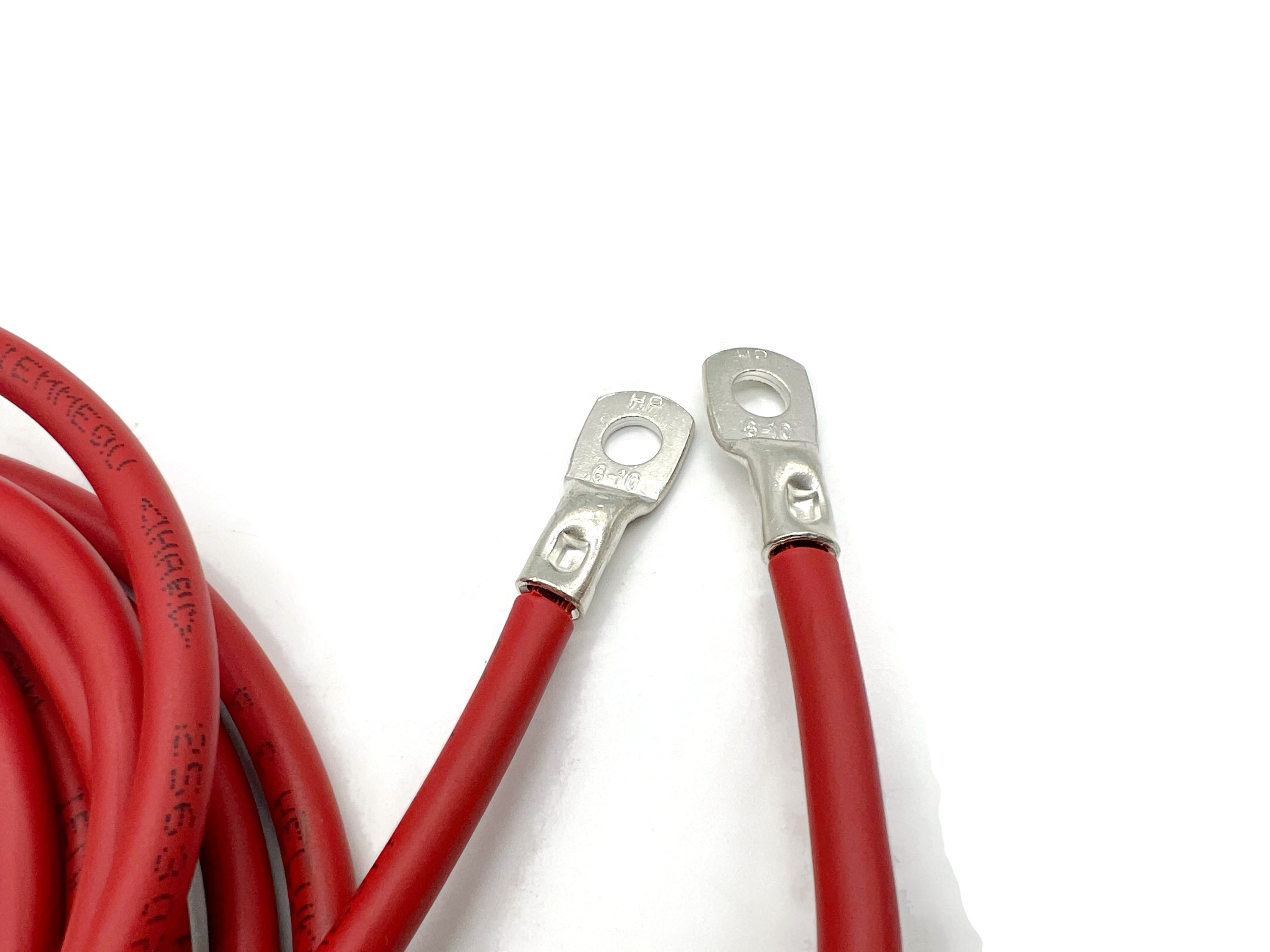 Batteriekabel 10 mm² 300cm M6 Rot hochflexibel für 12V Systeme Auto Boot Motorrad erstklassiges Kupfer - Vorschau 4