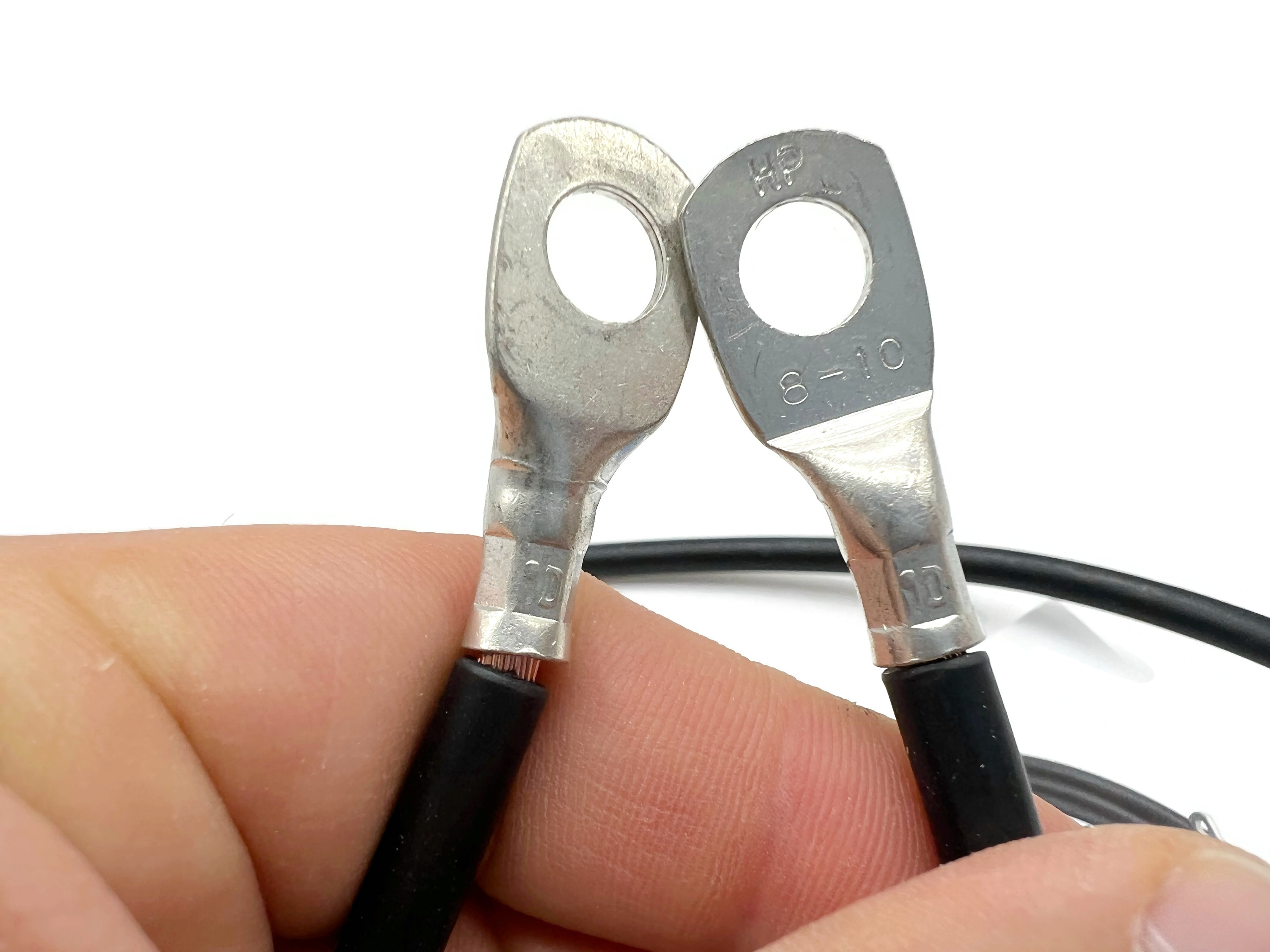 10 mm² Batteriekabel 100cm M8 Schwarz für Auto Boot Motorrad flexibel und hitzebeständig - Vorschau 2
