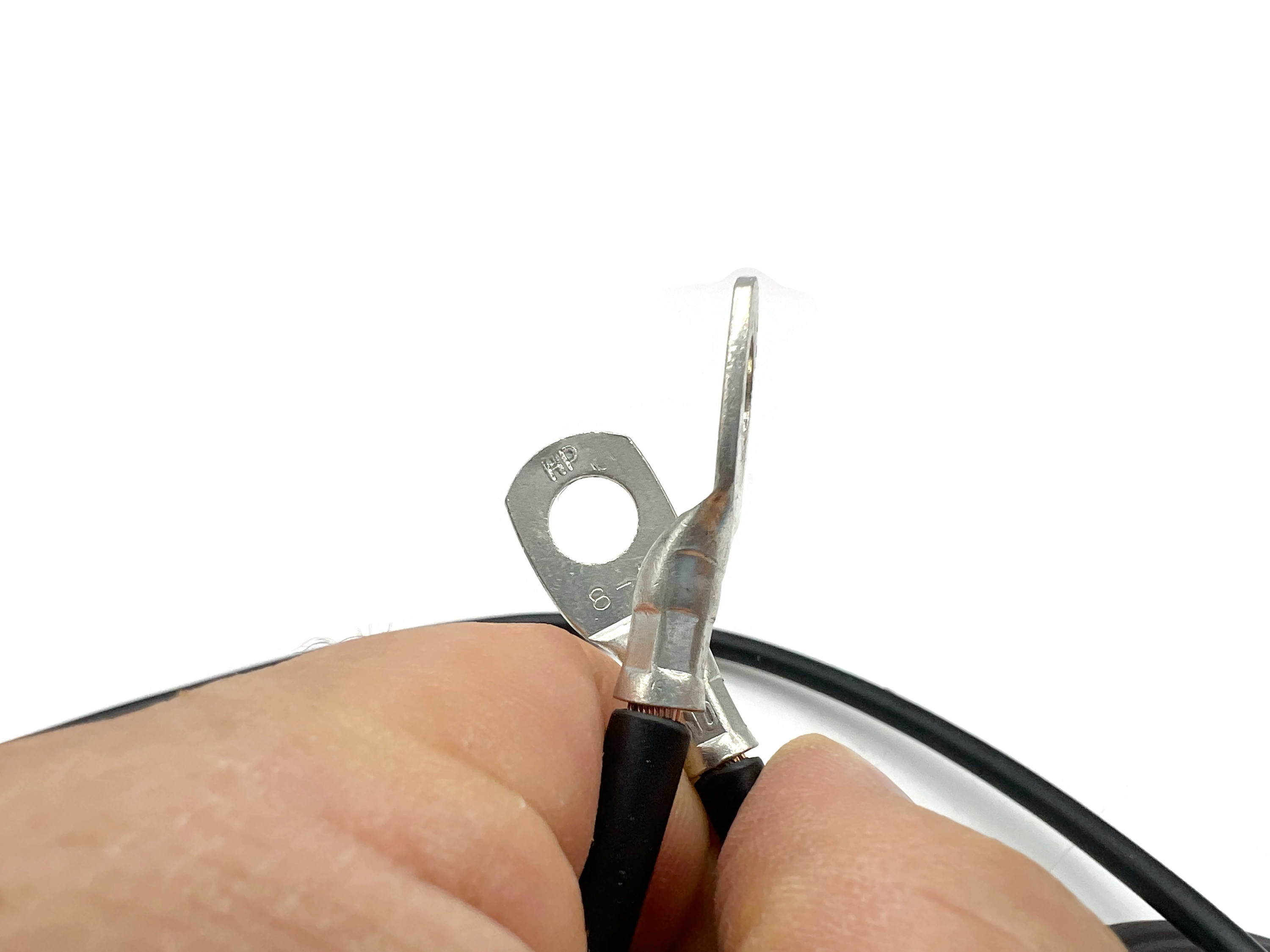 10 mm² Batteriekabel 100cm M8 Schwarz für Auto Boot Motorrad flexibel und hitzebeständig - Vorschau 3