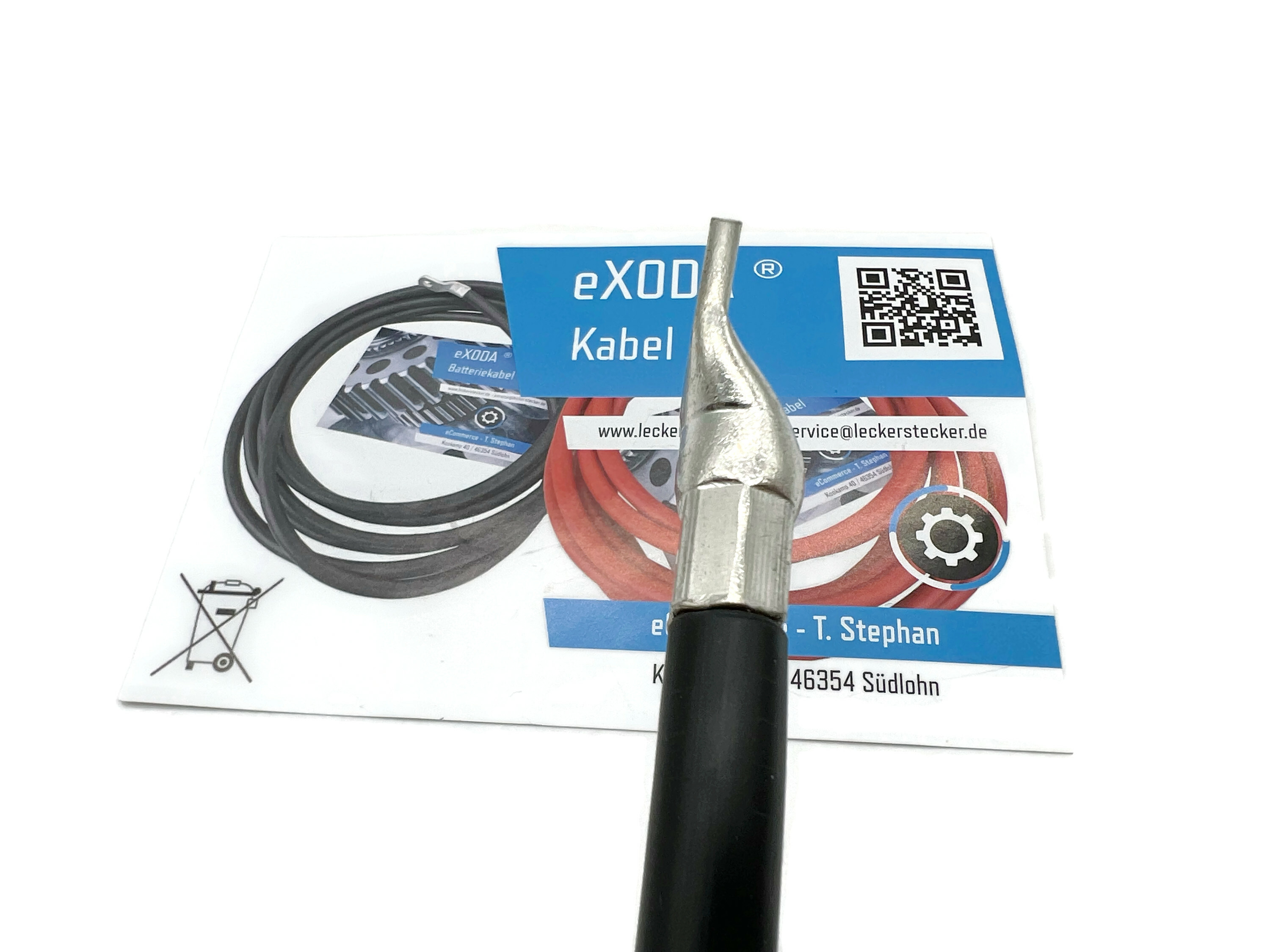 Batteriekabel 50 mm² 50cm M6 Schwarz für Autos Boote Motorräder flexibel zuverlässig - Vorschau 5