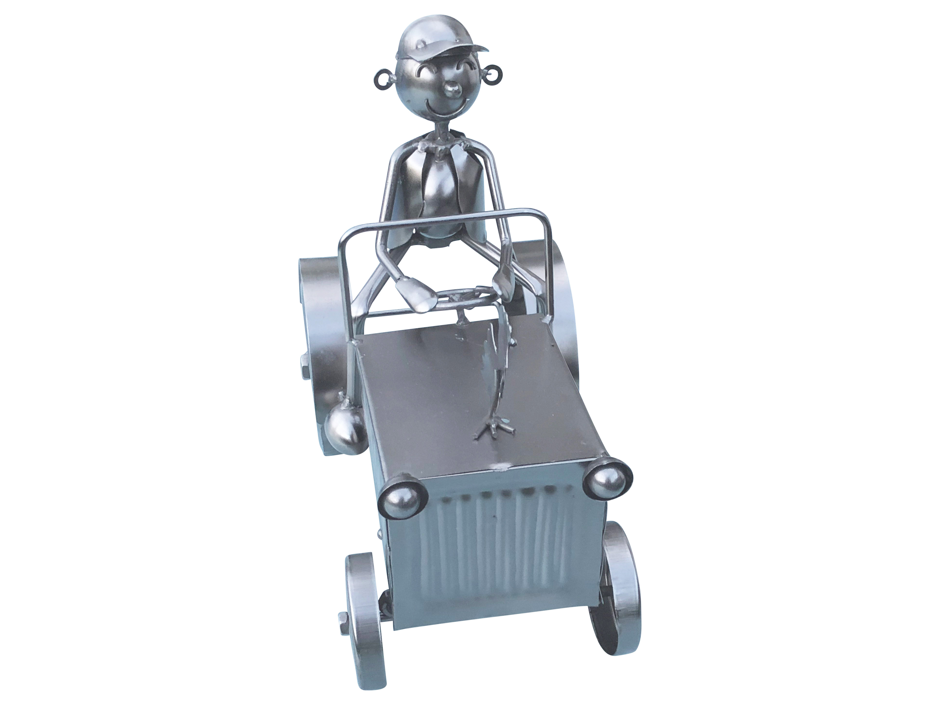 Weinflaschenhalter Traktor Michi Metall Figuren Trecker Design Deko - Vorschau 5