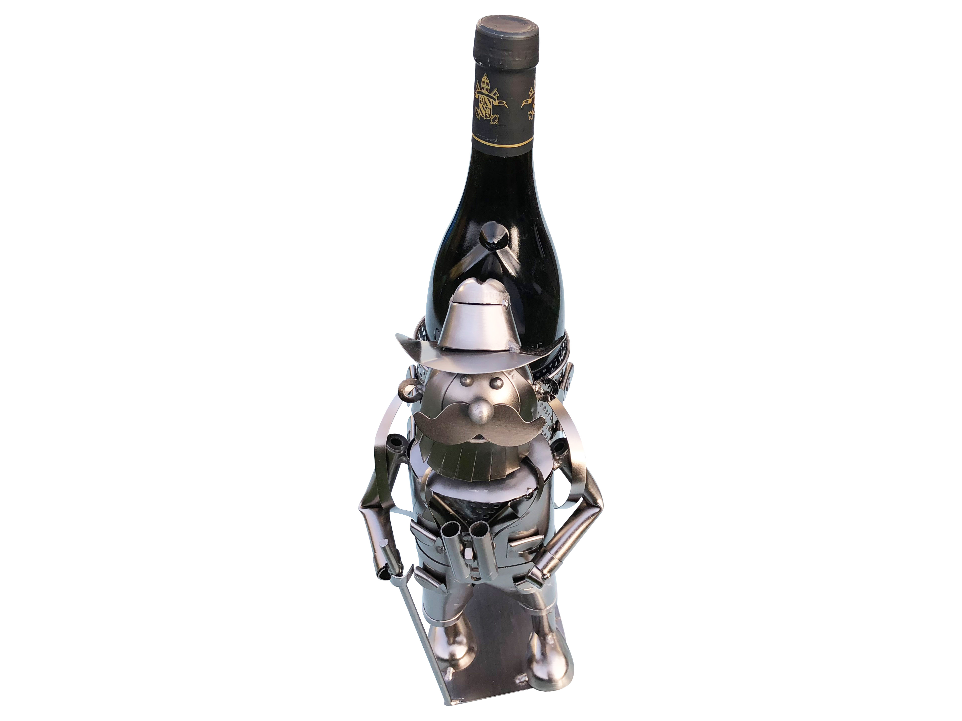 Weinflaschenhalter Wanderer Metall Figuren Design Deko originelles Geschenk hochwertiger Flaschenhalter - Vorschau 4