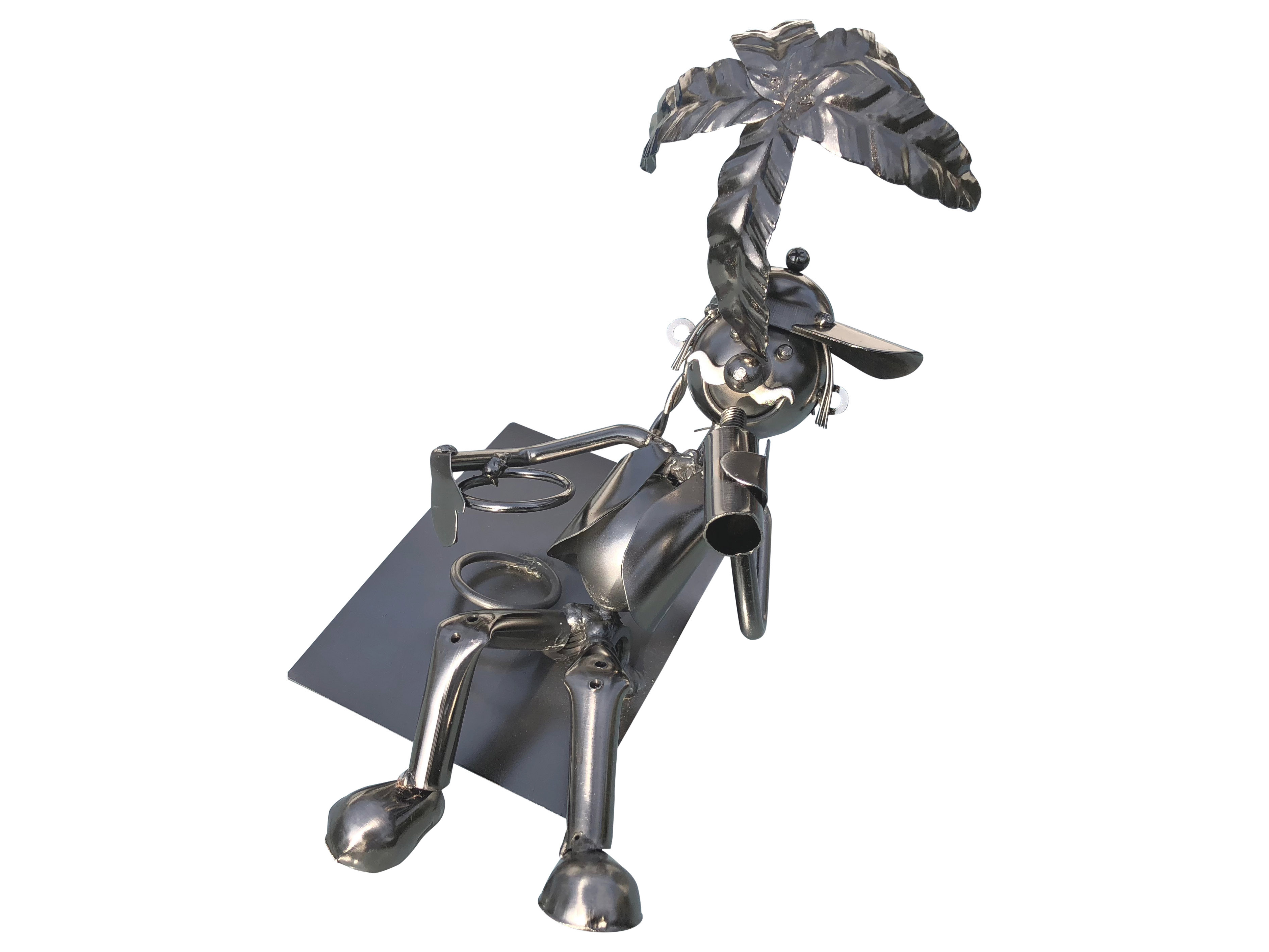 Weinflaschenhalter Figuren Metall Maik am Strand Design Deko