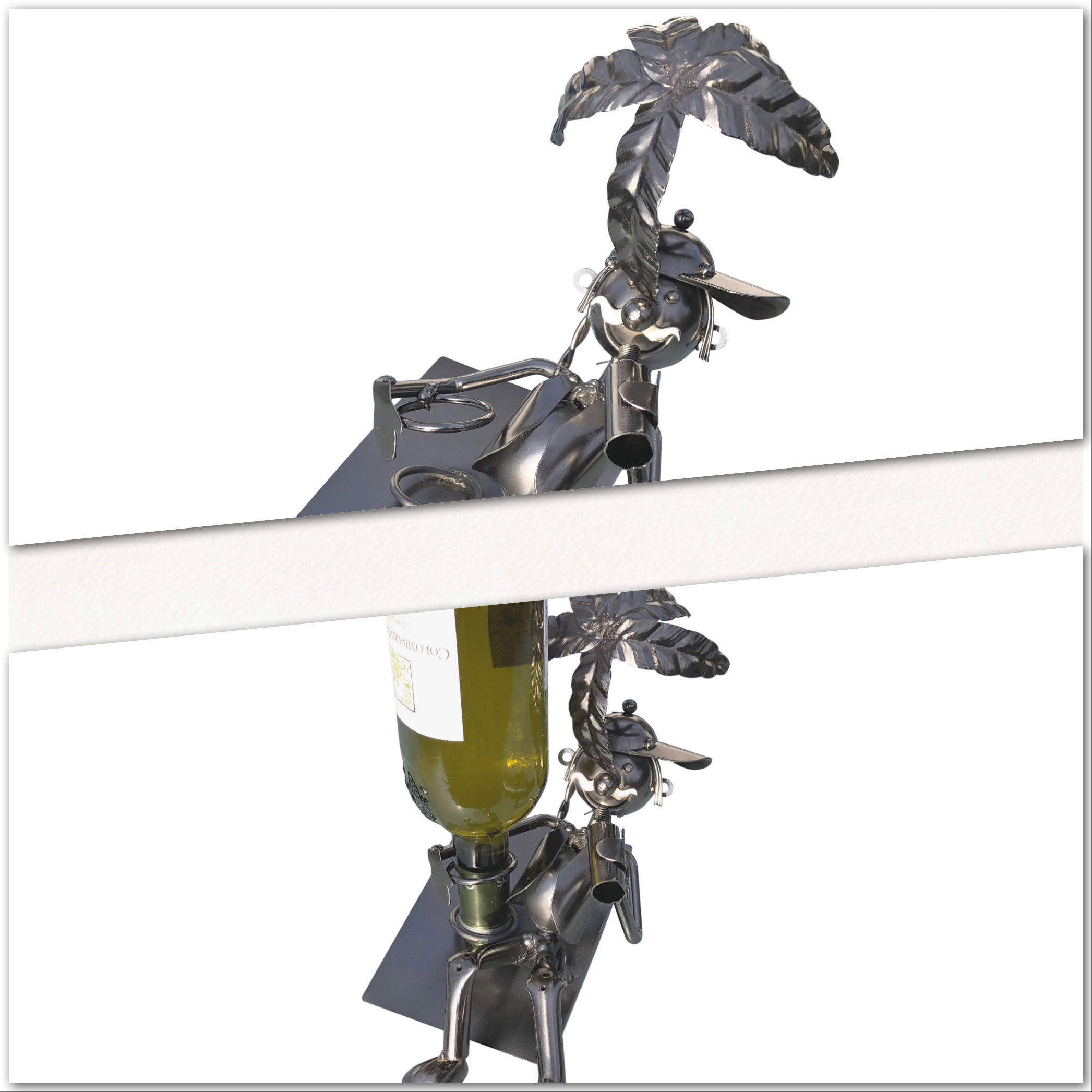 Weinflaschenhalter Figuren Metall Maik am Strand Design Deko - Vorschau 9