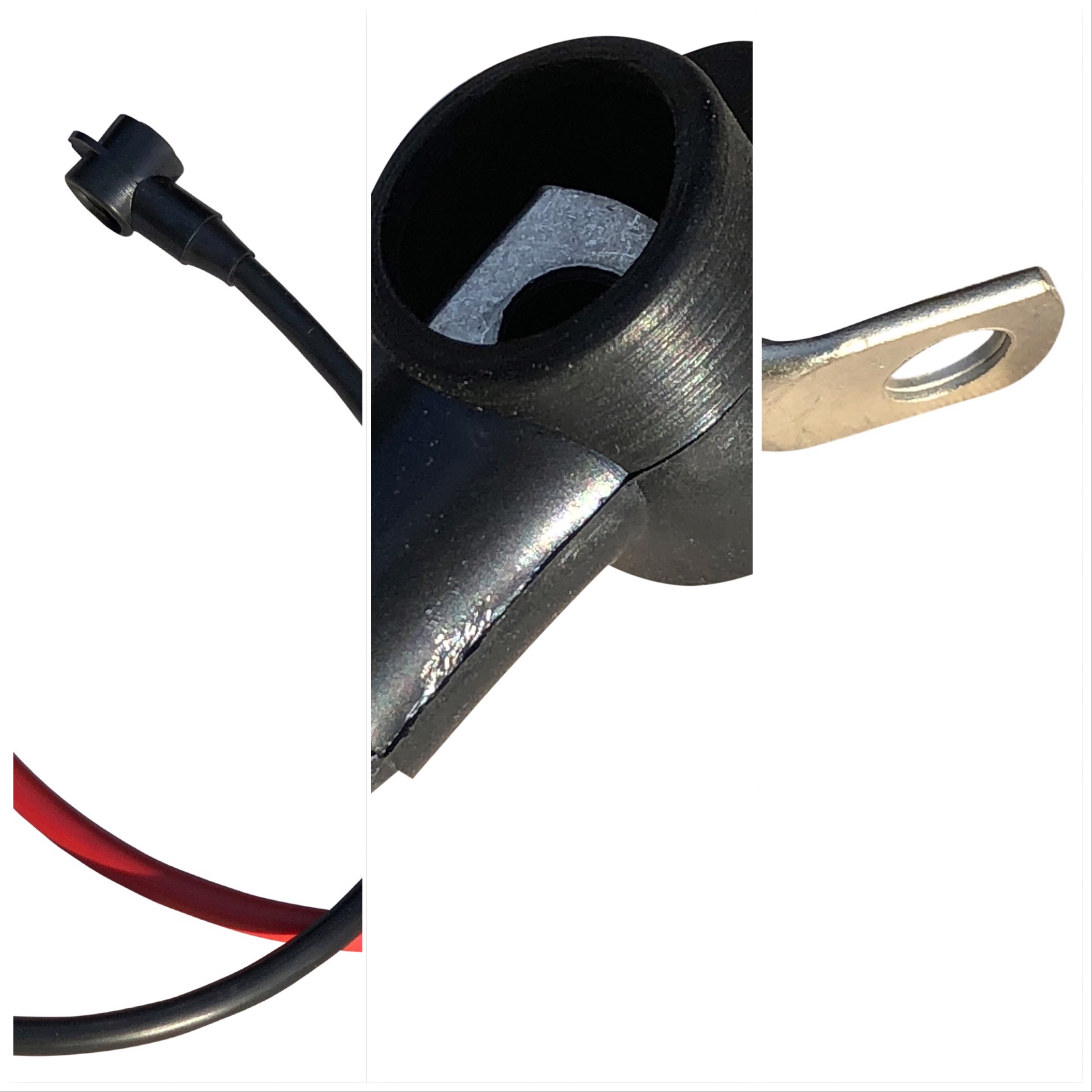 Batteriekabel mit Polschutzkappen und Ösen Set 25 mm² 50cm M8 rot schwarz - Vorschau 2