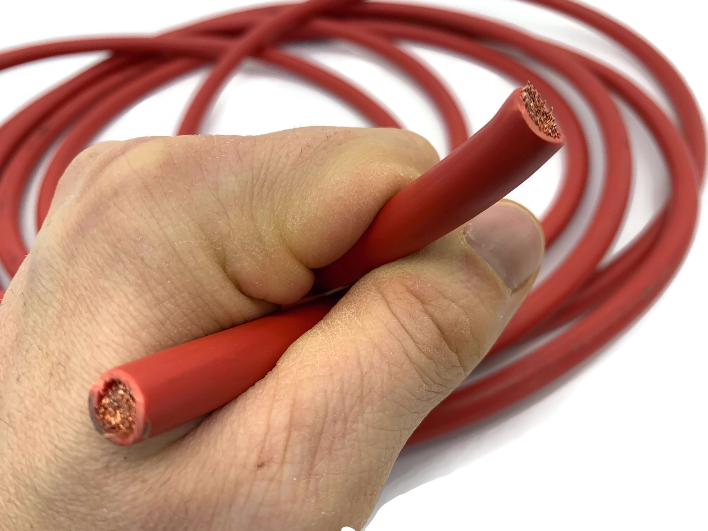 Batteriekabel 35 mm² 5m Kupferkabel H07V-K35 rot flexibel PVC Ummantelung für Fahrzeuge - Vorschau 2