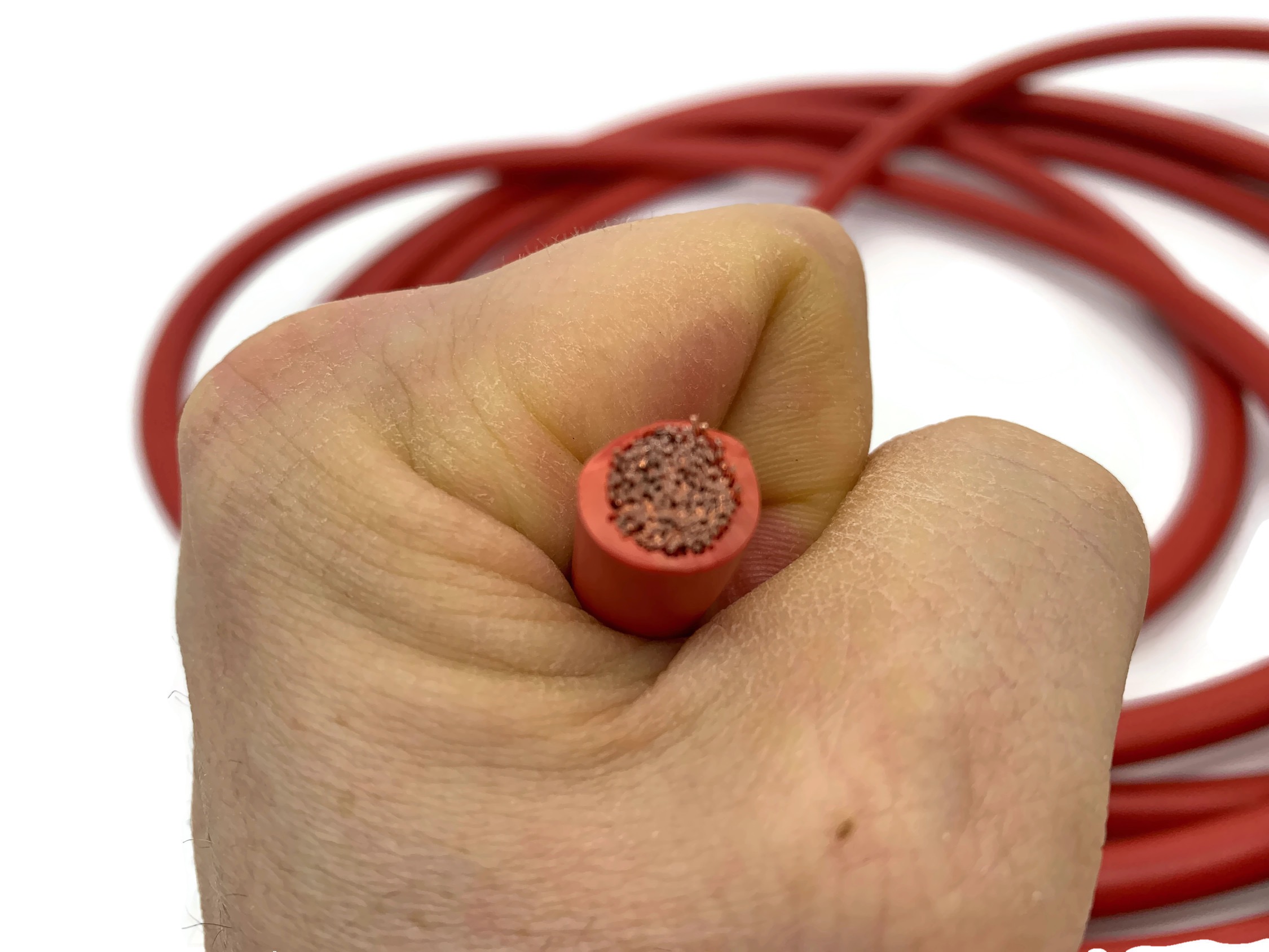 Batteriekabel 35 mm² 5m Kupferkabel H07V-K35 rot flexibel PVC Ummantelung für Fahrzeuge - Vorschau 6