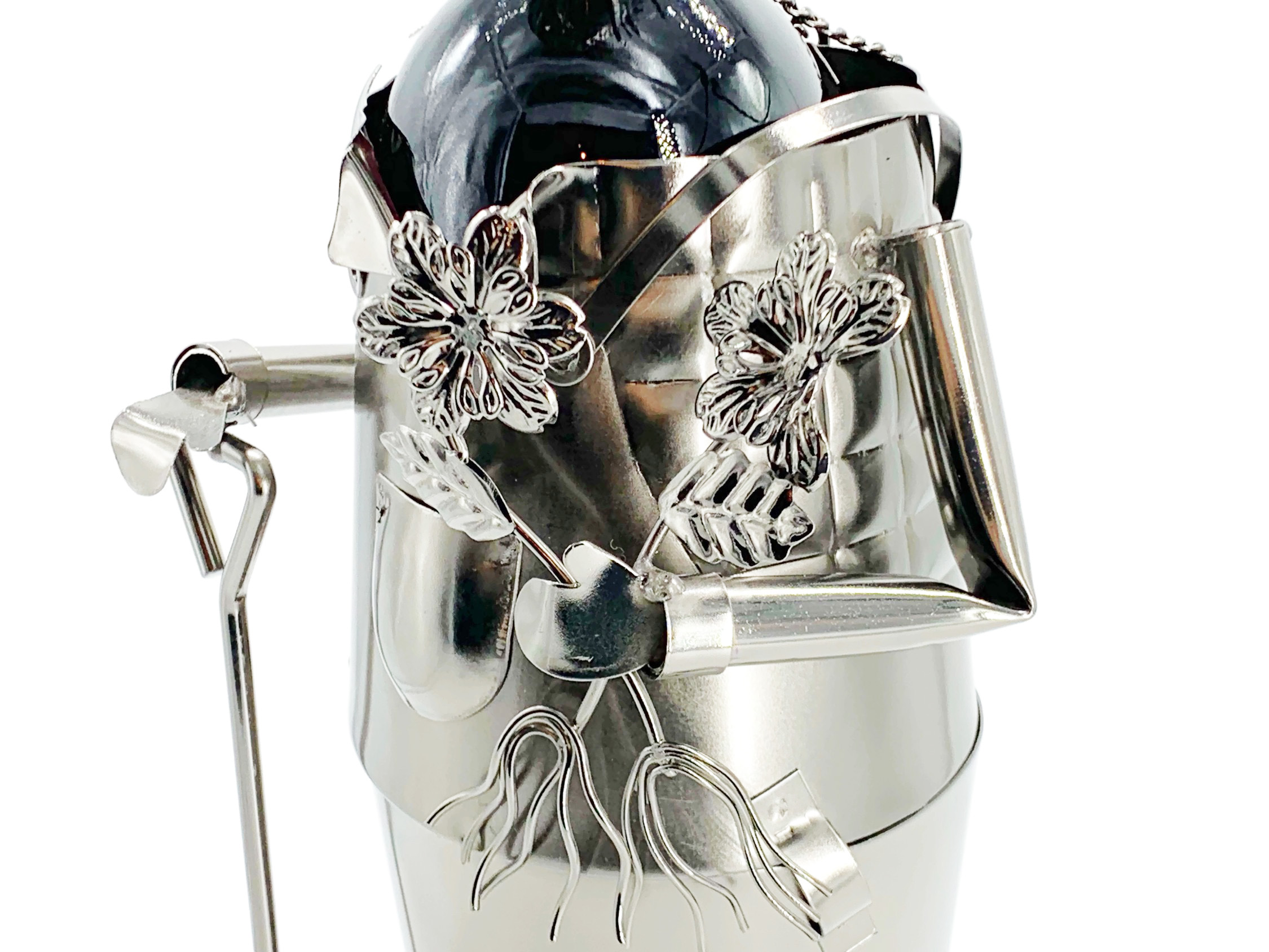 Weinflaschenhalter Gärtner Wilfried mit Schaufel Metall Figuren Design Deko - Vorschau 4