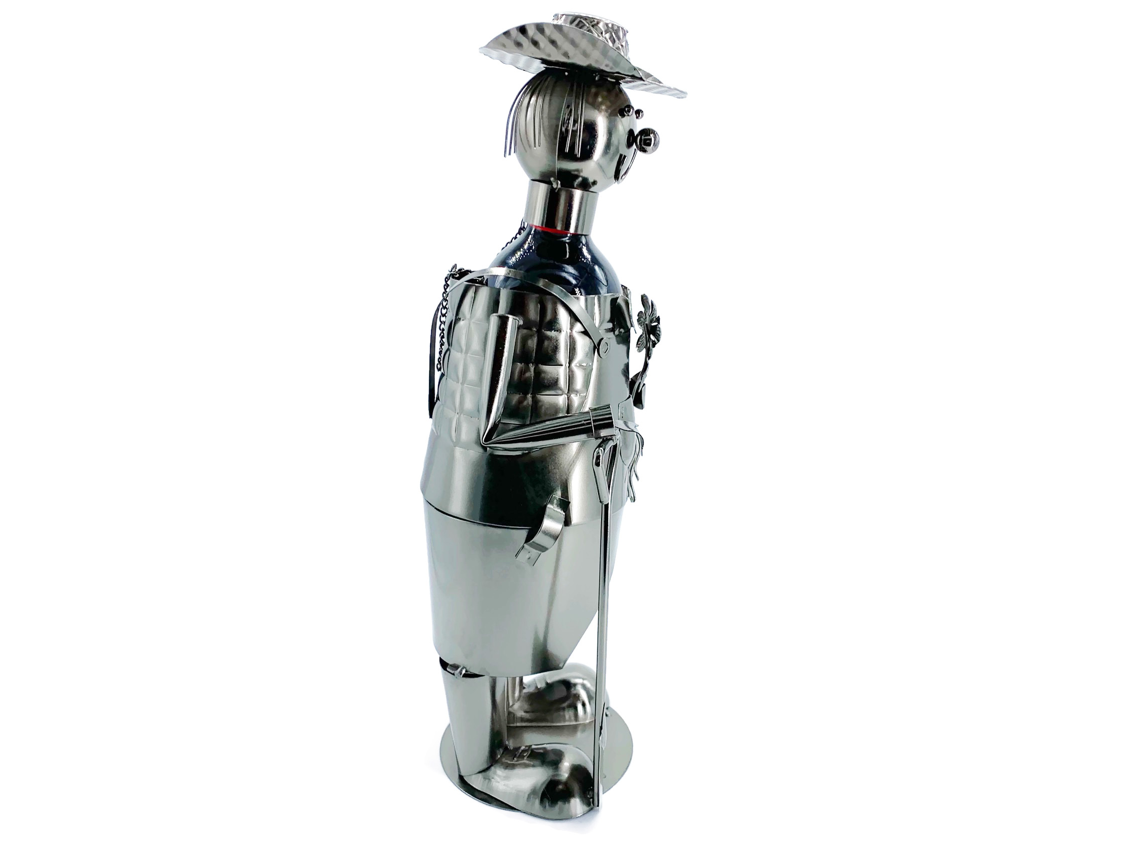 Weinflaschenhalter Gärtner Wilfried mit Schaufel Metall Figuren Design Deko - Vorschau 2