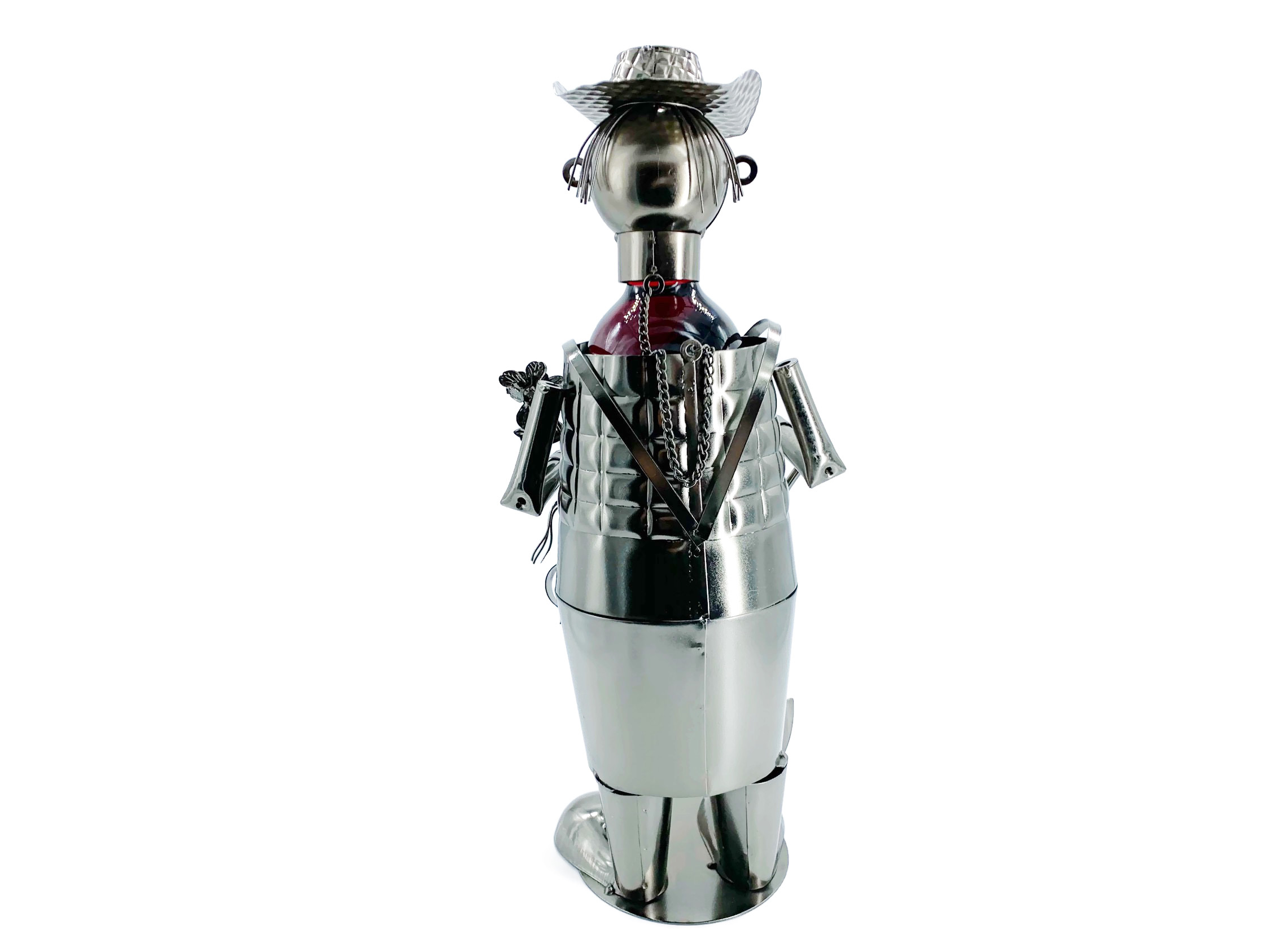 Weinflaschenhalter Gärtner Wilfried mit Schaufel Metall Figuren Design Deko - Vorschau 3