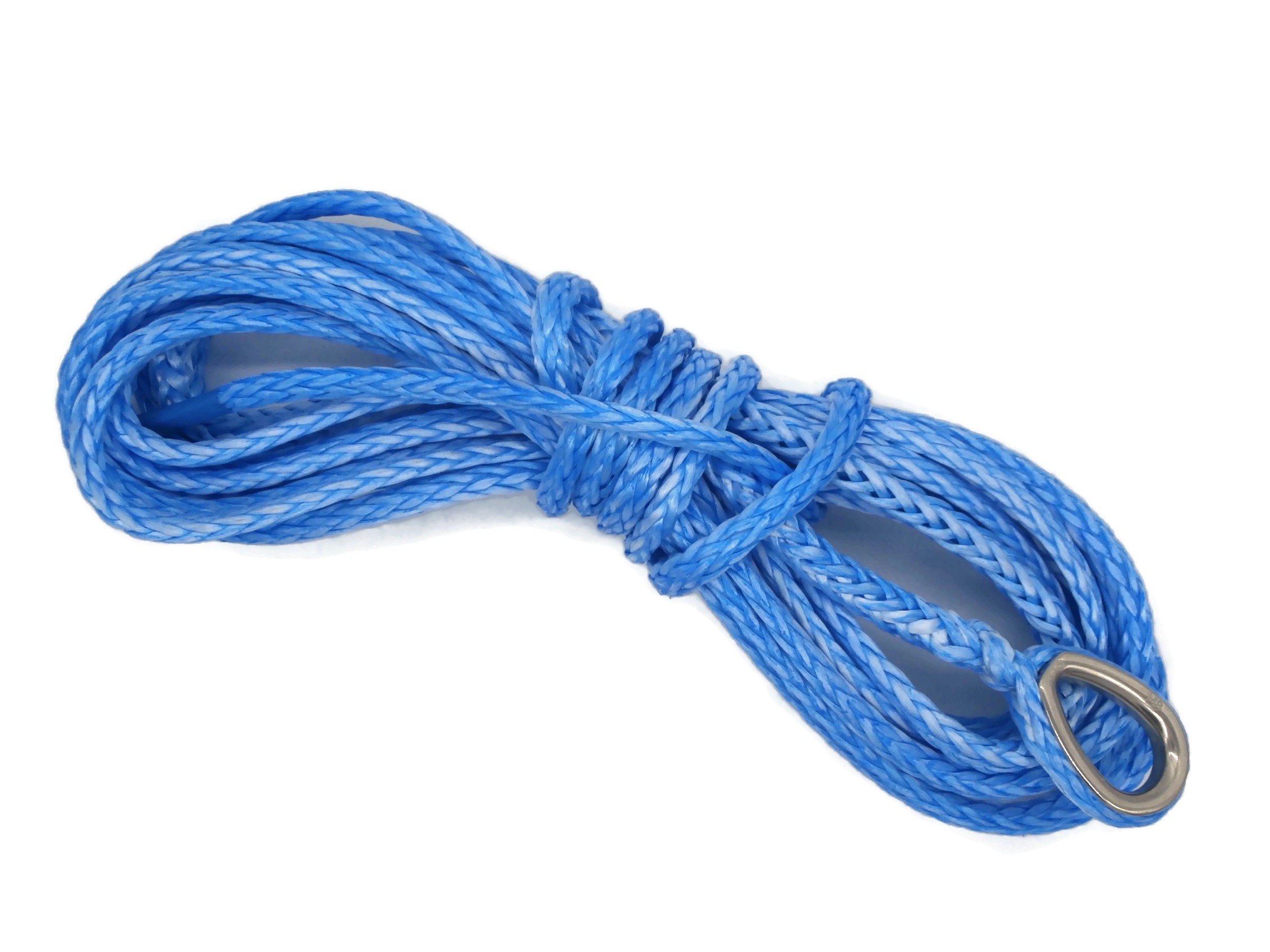 Kunststoffseil Dyneema 8mm 10m Kausche und Haken für Seilwinde Synthetik Offroad - Vorschau 2