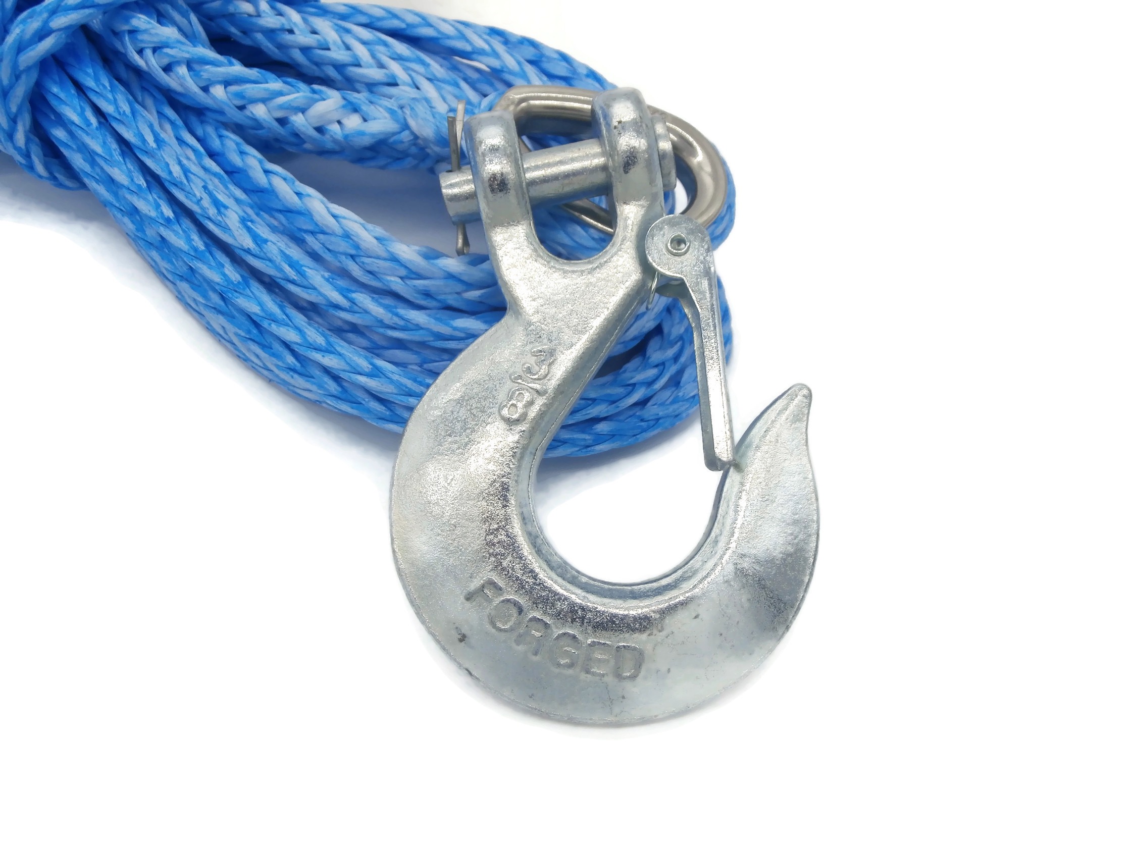 Kunststoffseil Dyneema 8mm 10m Kausche und Haken für Seilwinde Synthetik Offroad - Vorschau 3
