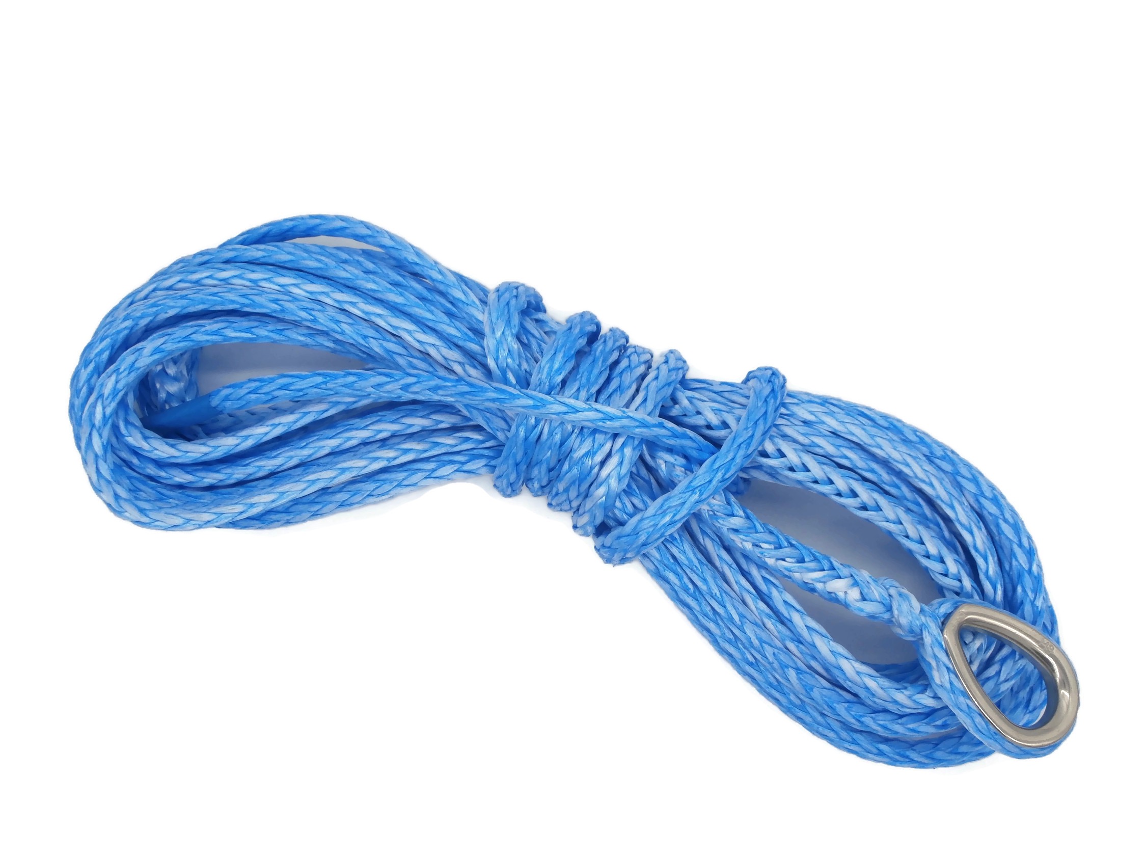 Kunststoffseil Dyneema 8mm 10m Kausche und Haken für Seilwinde Synthetik Offroad - Vorschau 6