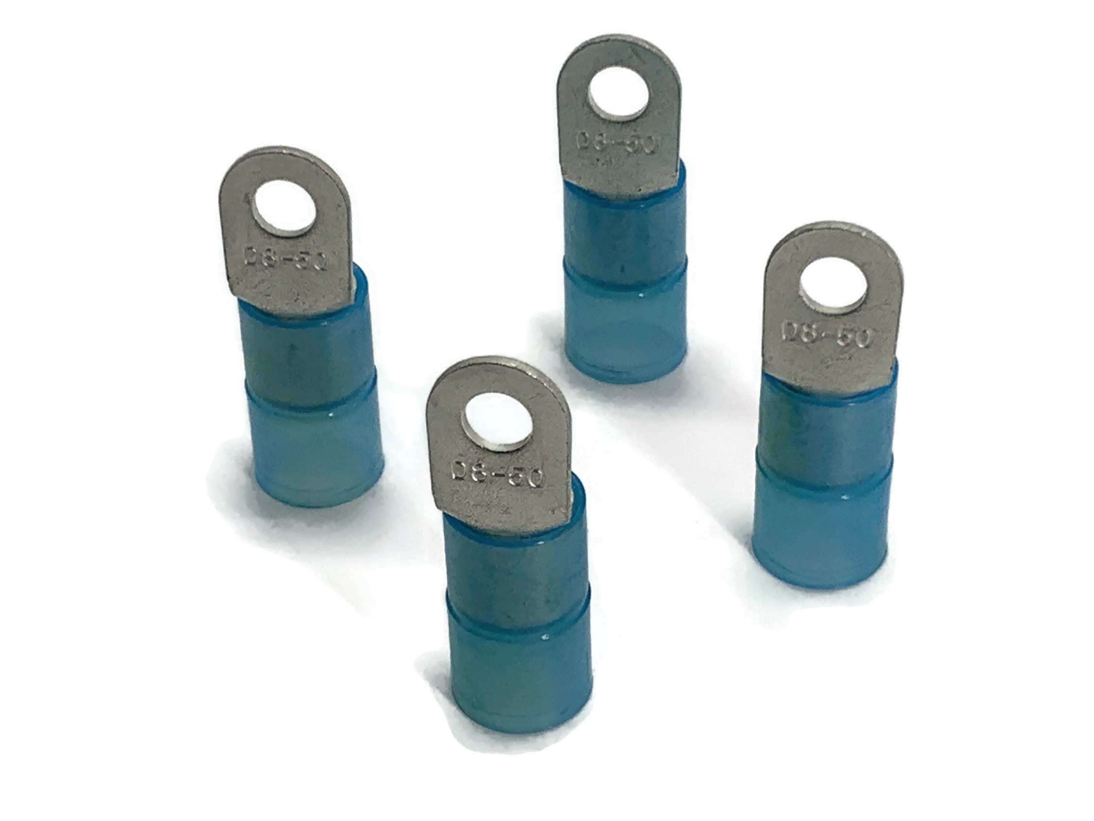 Isolierte Kabelschuhe M8 4x Ringöse für 35mm2 bis 50mm2 Batteriekabel Quetschverbinder