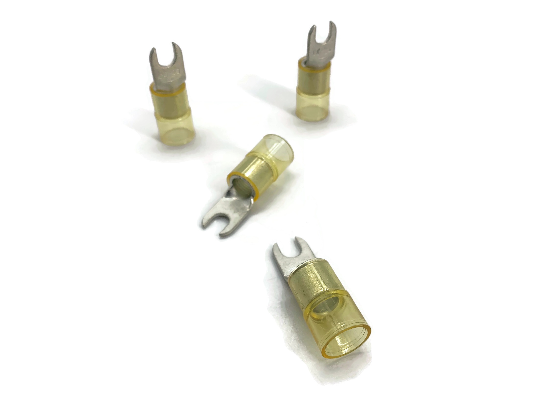 Gabelkabelschuh 16mm2 bis 25mm2 M6 isoliert 4x Ringöse Pressöse Quetschkabelschuhe gelb - Vorschau 2