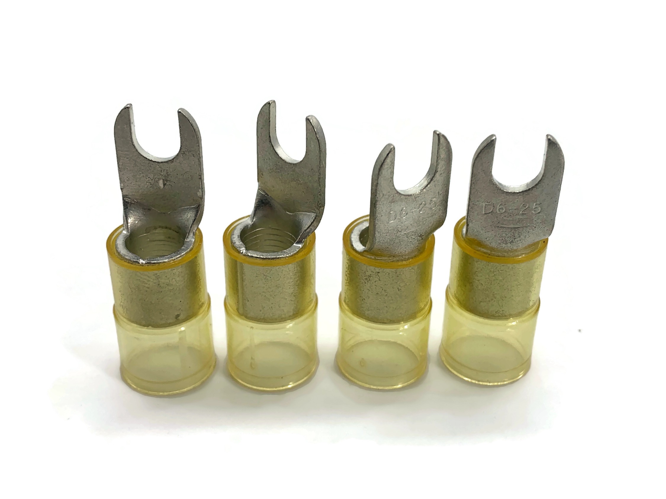 Gabelkabelschuh 16mm2 bis 25mm2 M6 isoliert 4x Ringöse Pressöse Quetschkabelschuhe gelb - Vorschau 5