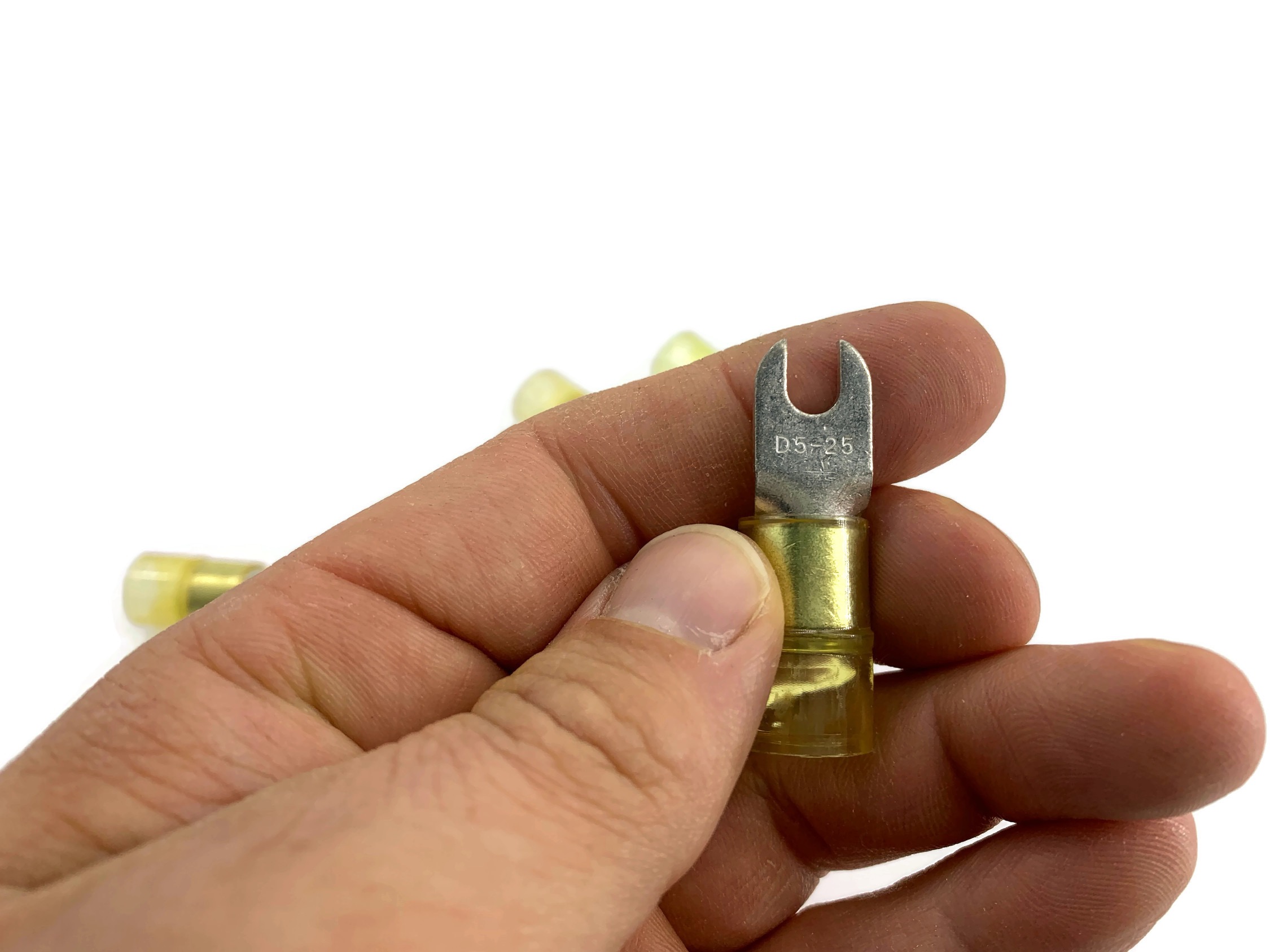 eXODA Gabelkabelschuh 16mm2 bis 25mm2 M5 isoliert 4x Ringöse Quetschkabelschuhe - Vorschau 6