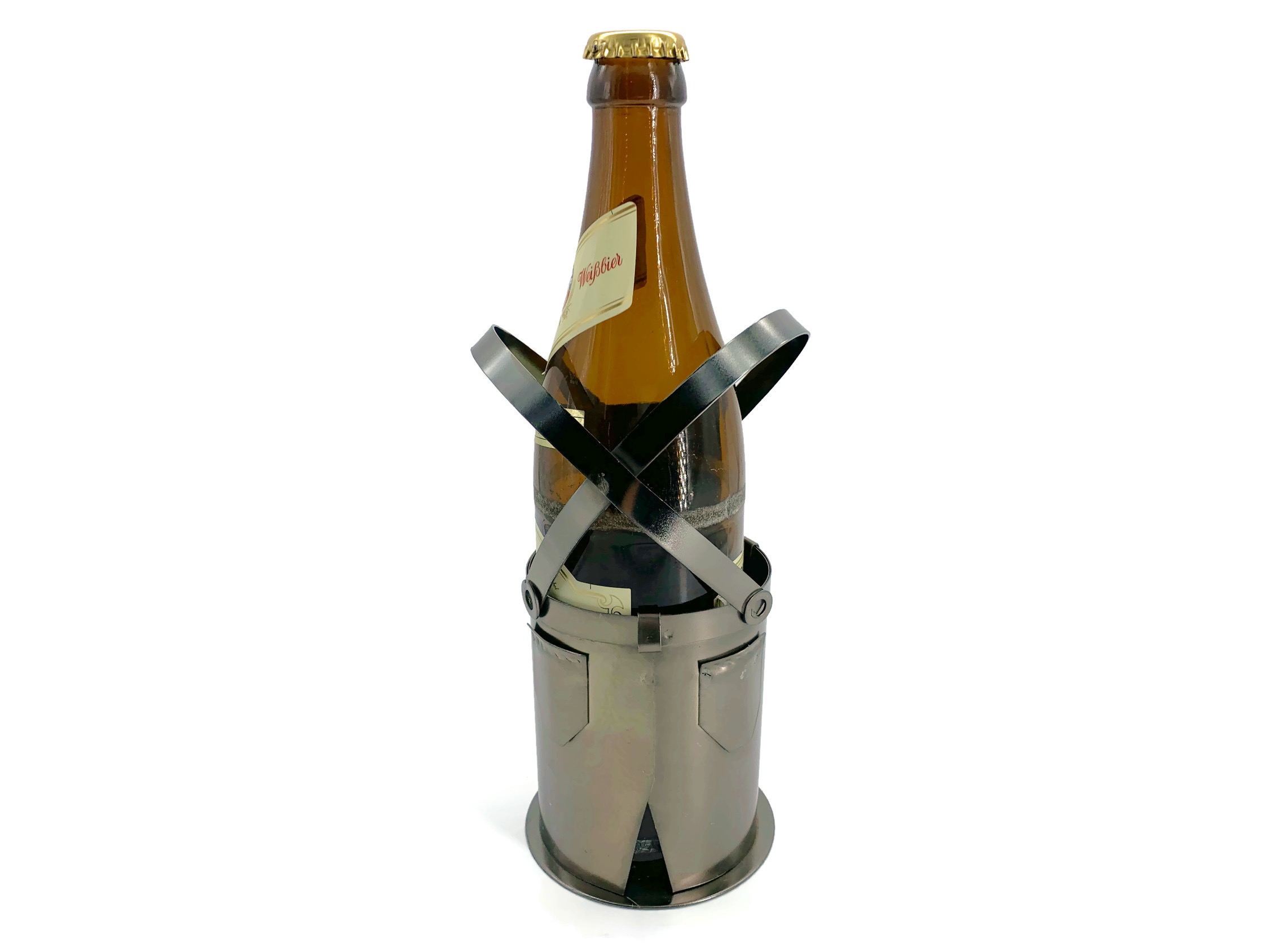 Bierflaschenhalter Metall Handwerker Klaus Figuren Bierflasche Deko 0,5l - Vorschau 2