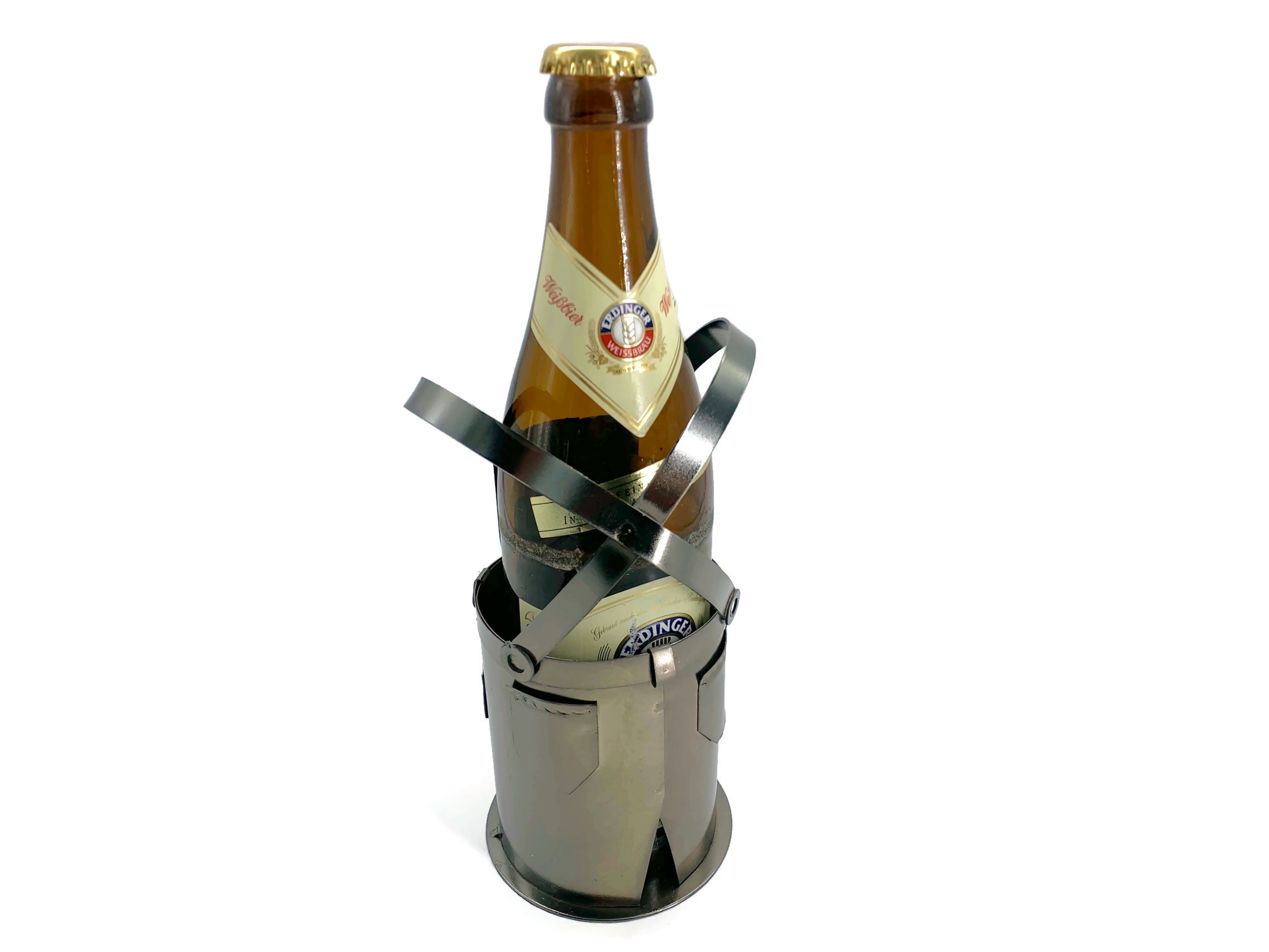 Bierflaschenhalter Metall Handwerker Klaus Figuren Bierflasche Deko 0,5l - Vorschau 8