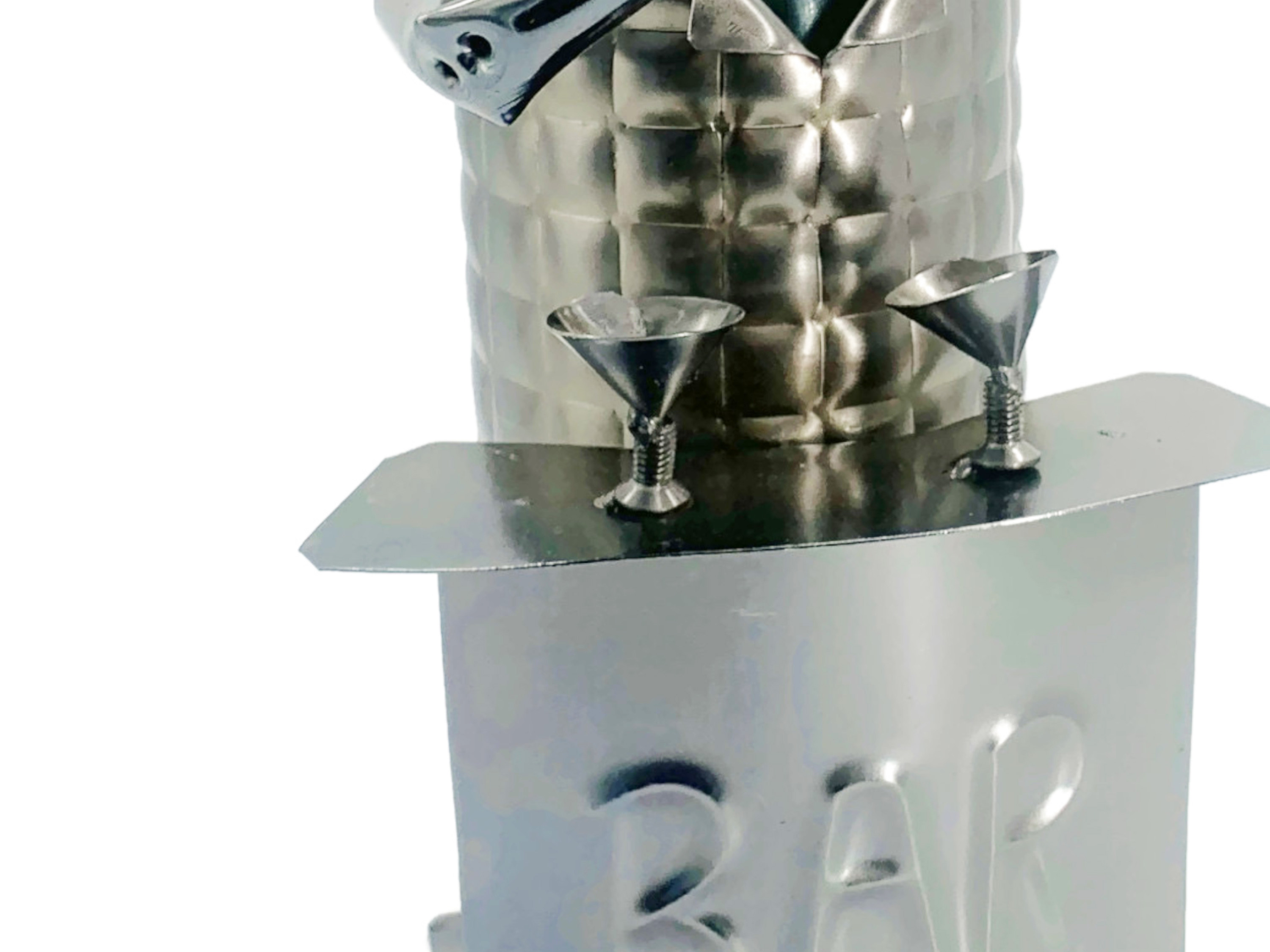 Weinflaschenhalter Metall Figuren Barkeeper Butler ein dekoratives Objekt - Vorschau 3