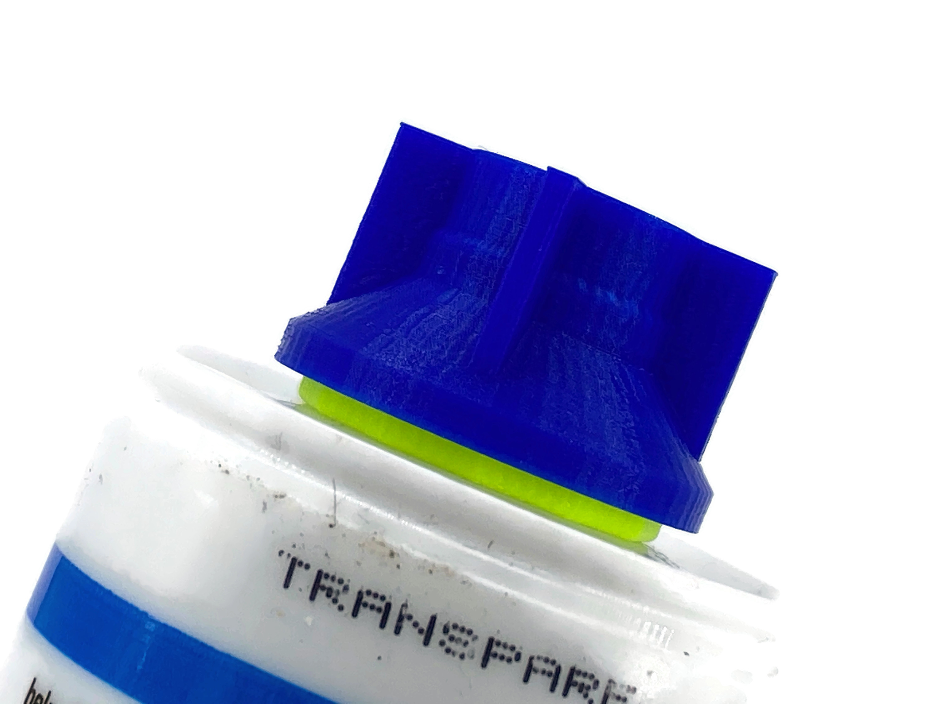 Silikontuben Verschluss mit Abdichtungsring statt Spitzen - 2er Pack Blau Gelb - Vorschau 3