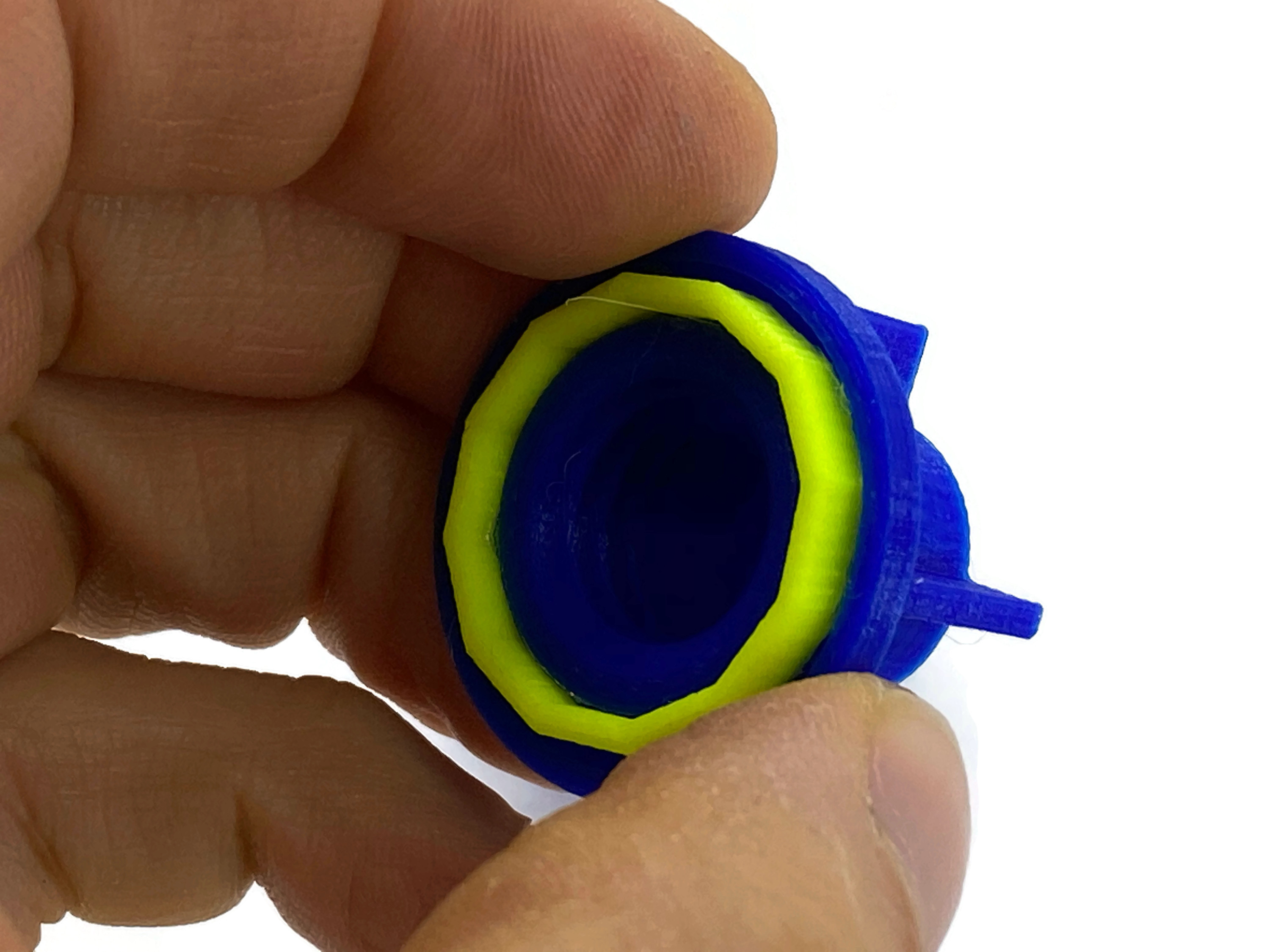 Silikontuben Verschluss mit Abdichtungsring statt Spitzen - 2er Pack Blau Gelb - Vorschau 4