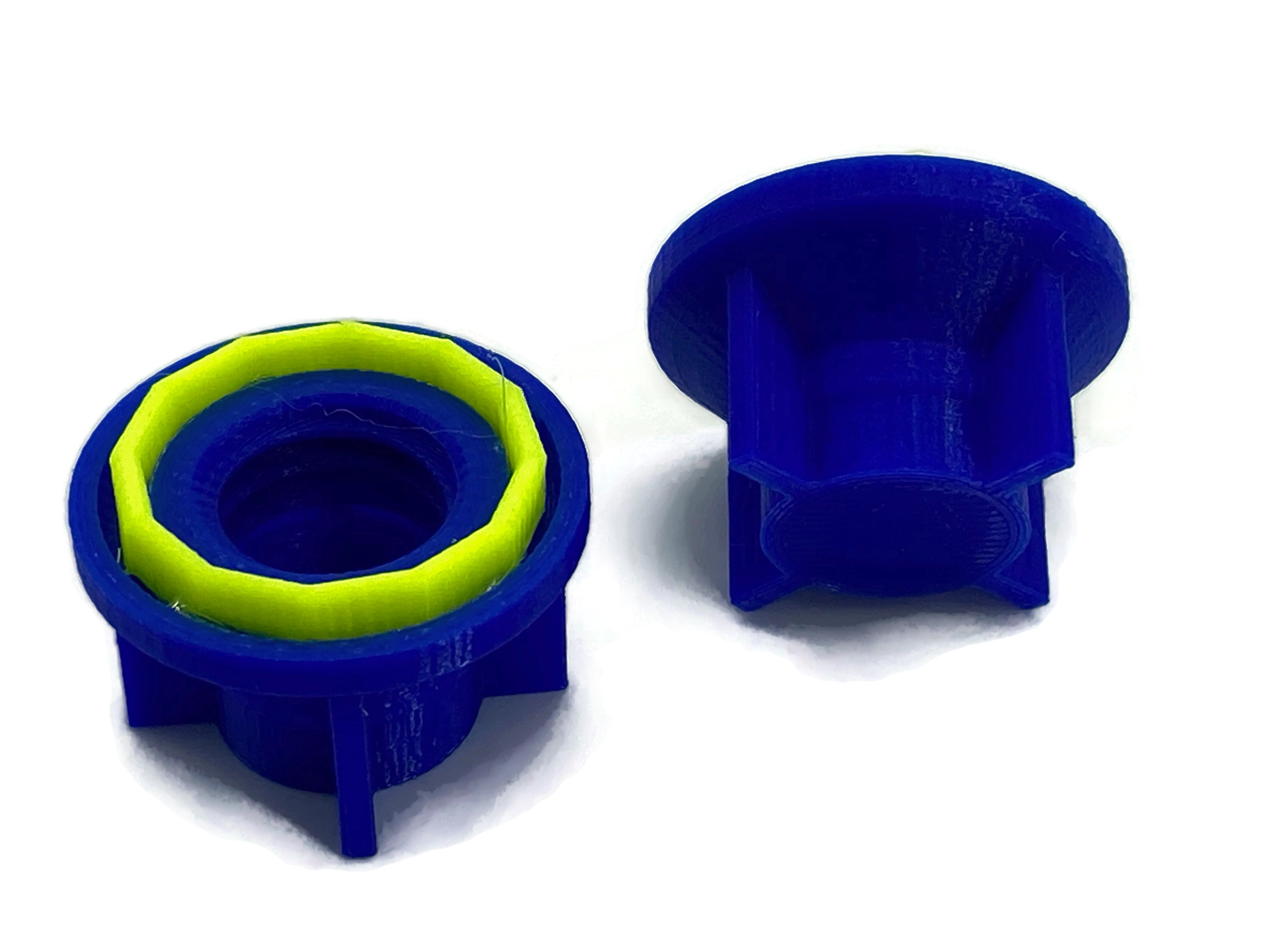 Silikontuben Verschluss mit Abdichtungsring statt Spitzen - 2er Pack Blau Gelb - Vorschau 6