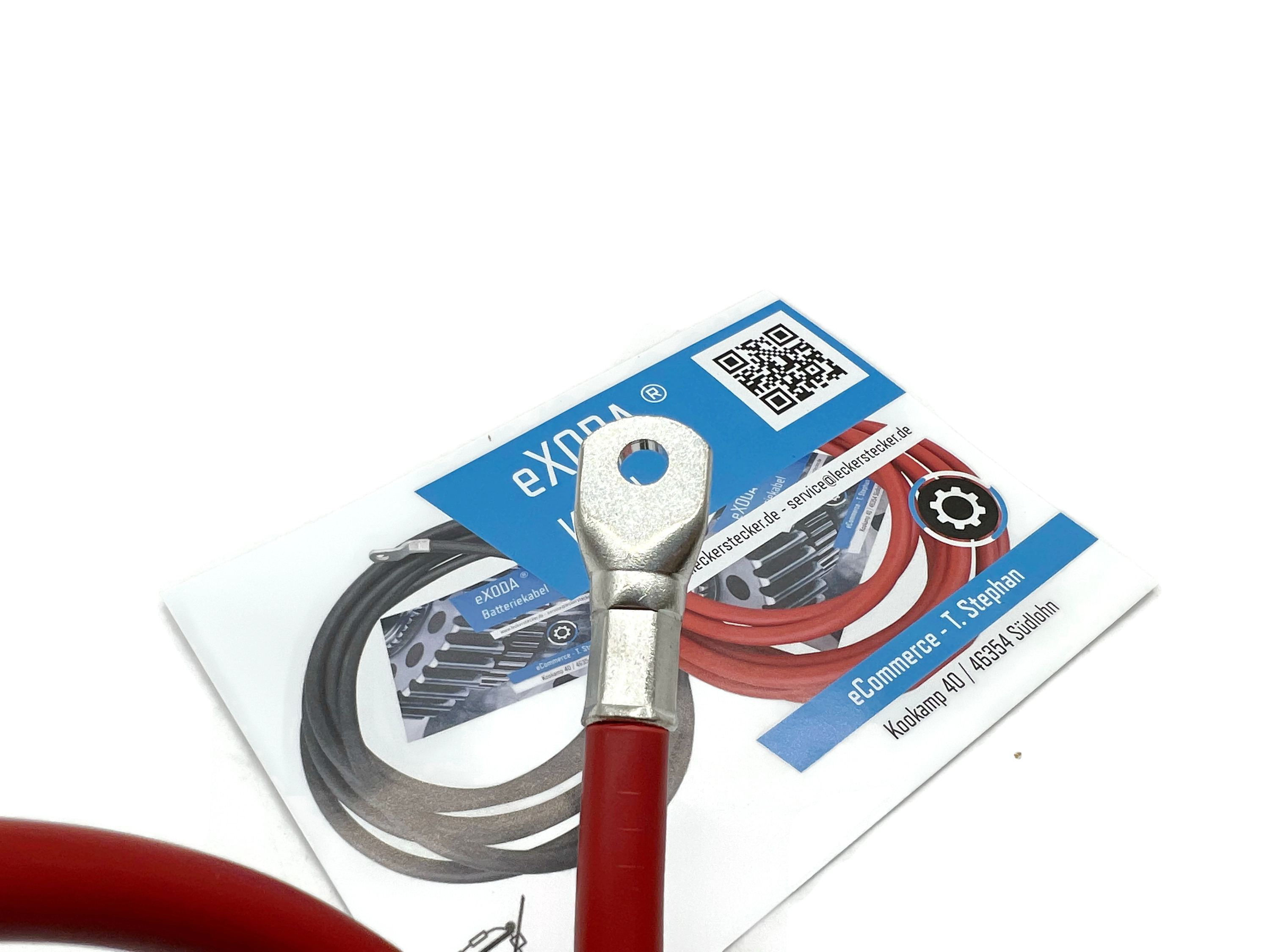 Batteriekabel 35 mm² 75cm mit Kabelschuhen M6 Rot flexibel hochwertig 99 Prozent Kupfer - Vorschau 2