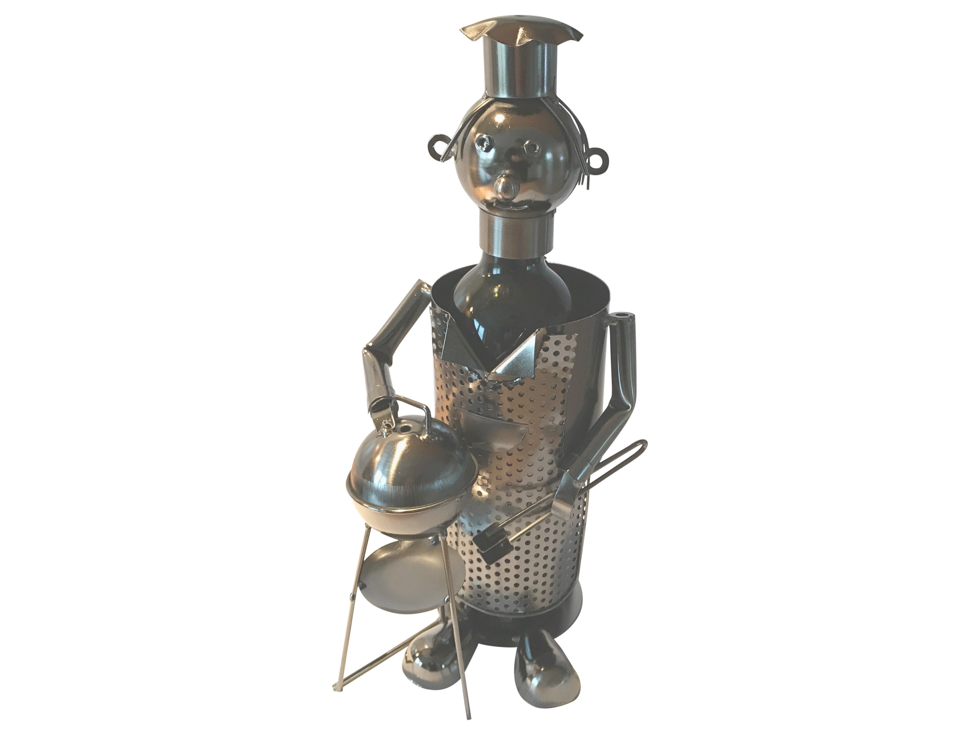 Flaschenhalter Bier aus Metall Figuren Grillmeister Shorty für 0,33 Liter - Vorschau 5