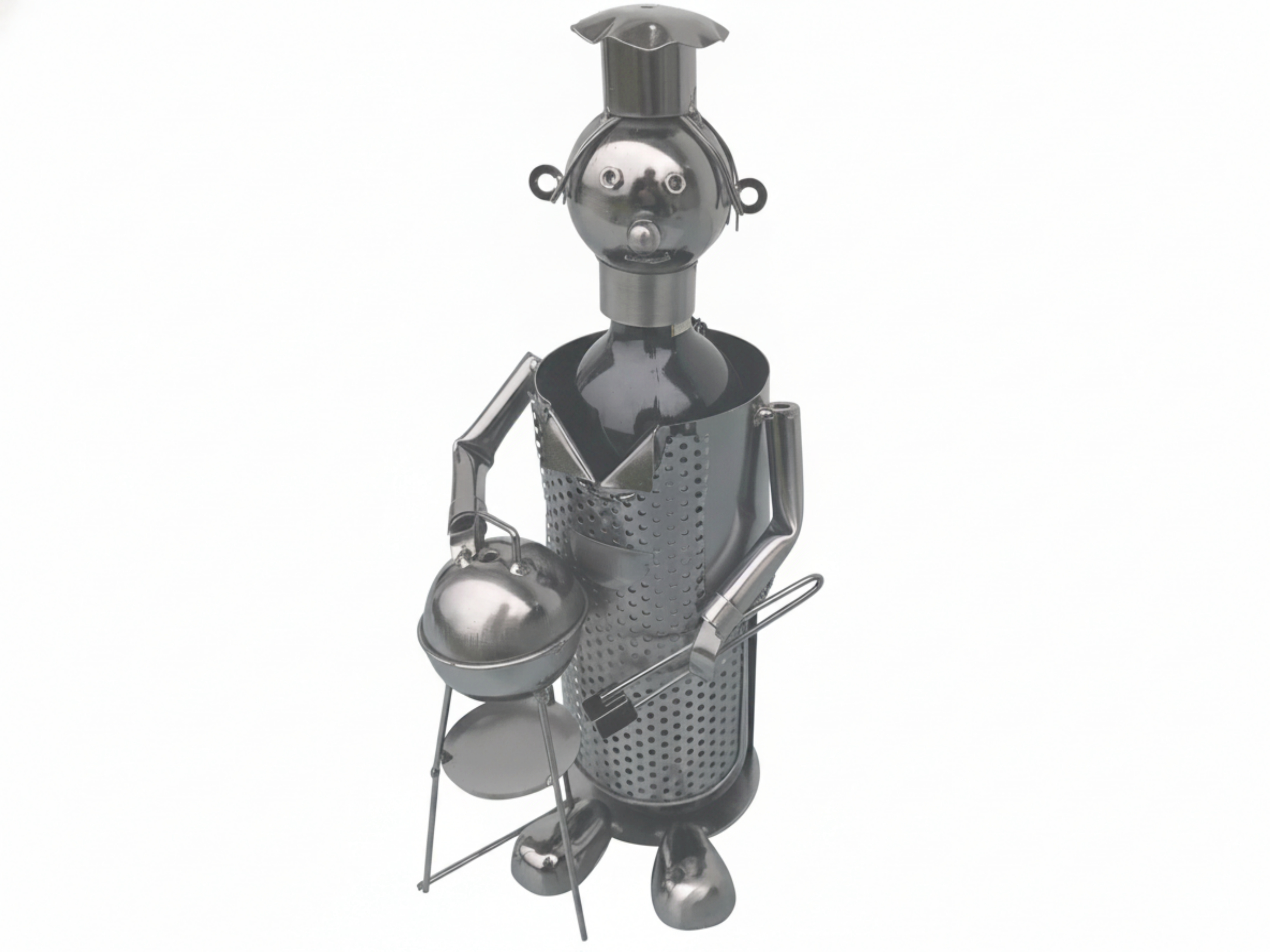 Flaschenhalter Bier aus Metall Figuren Grillmeister Shorty für 0,33 Liter - Vorschau 7