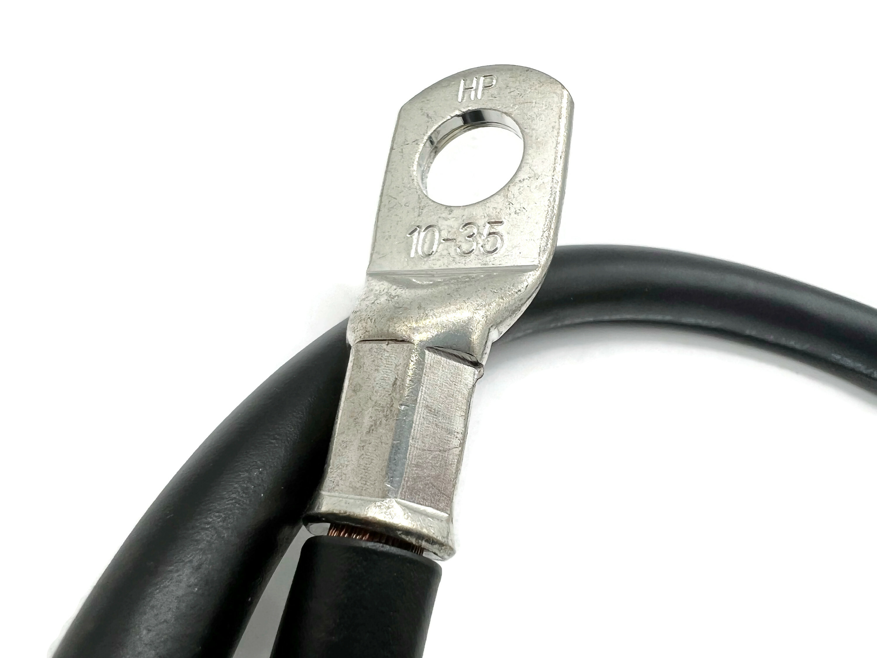 Batteriekabel 35 mm² 75cm mit Kabelschuhen M10 Schwarz flexibel für Auto Boot Motorrad - Vorschau 2