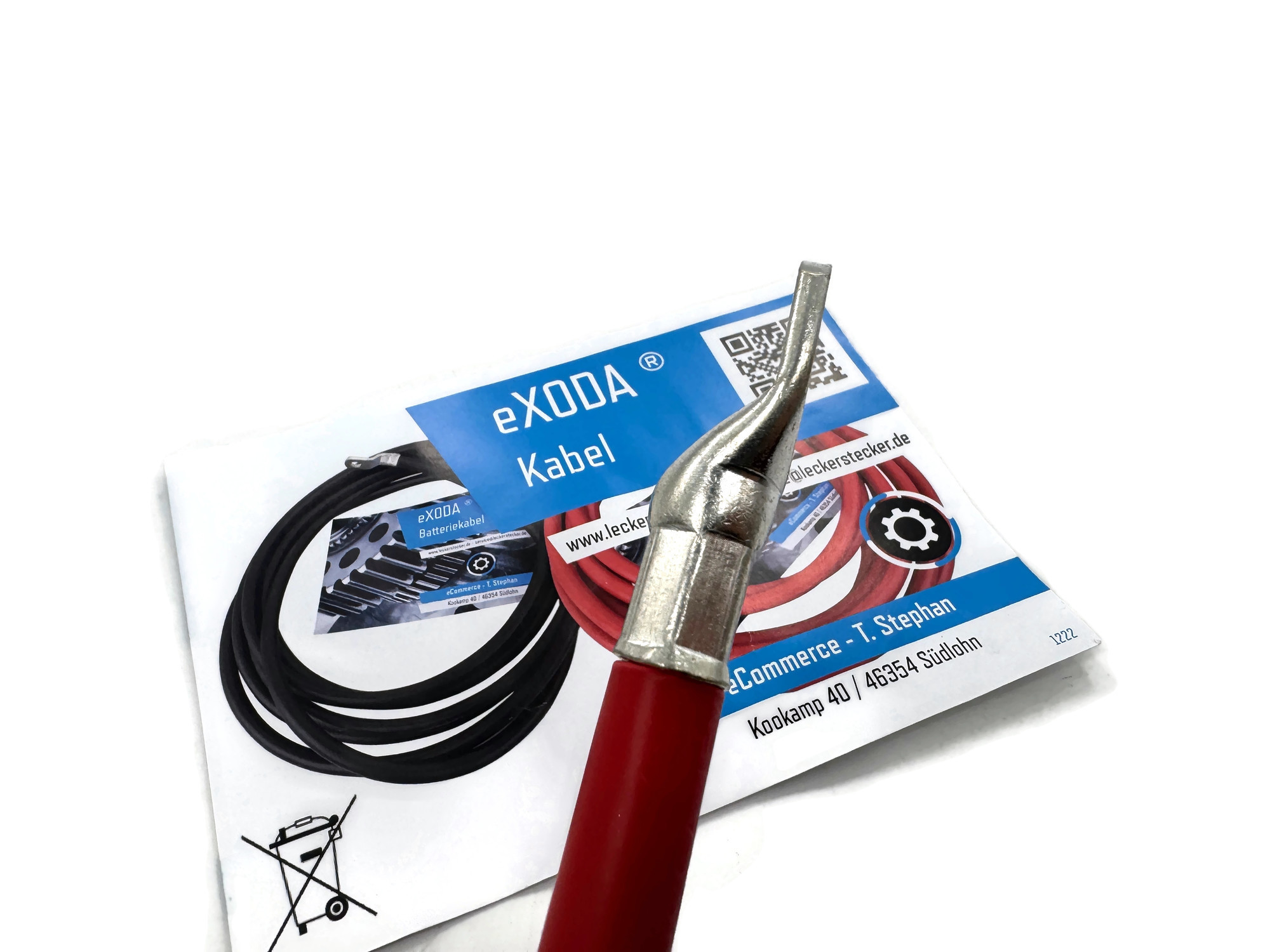 Batteriekabel 50 mm² 20cm mit Kabelschuhen M6 Rot - Vorschau 5