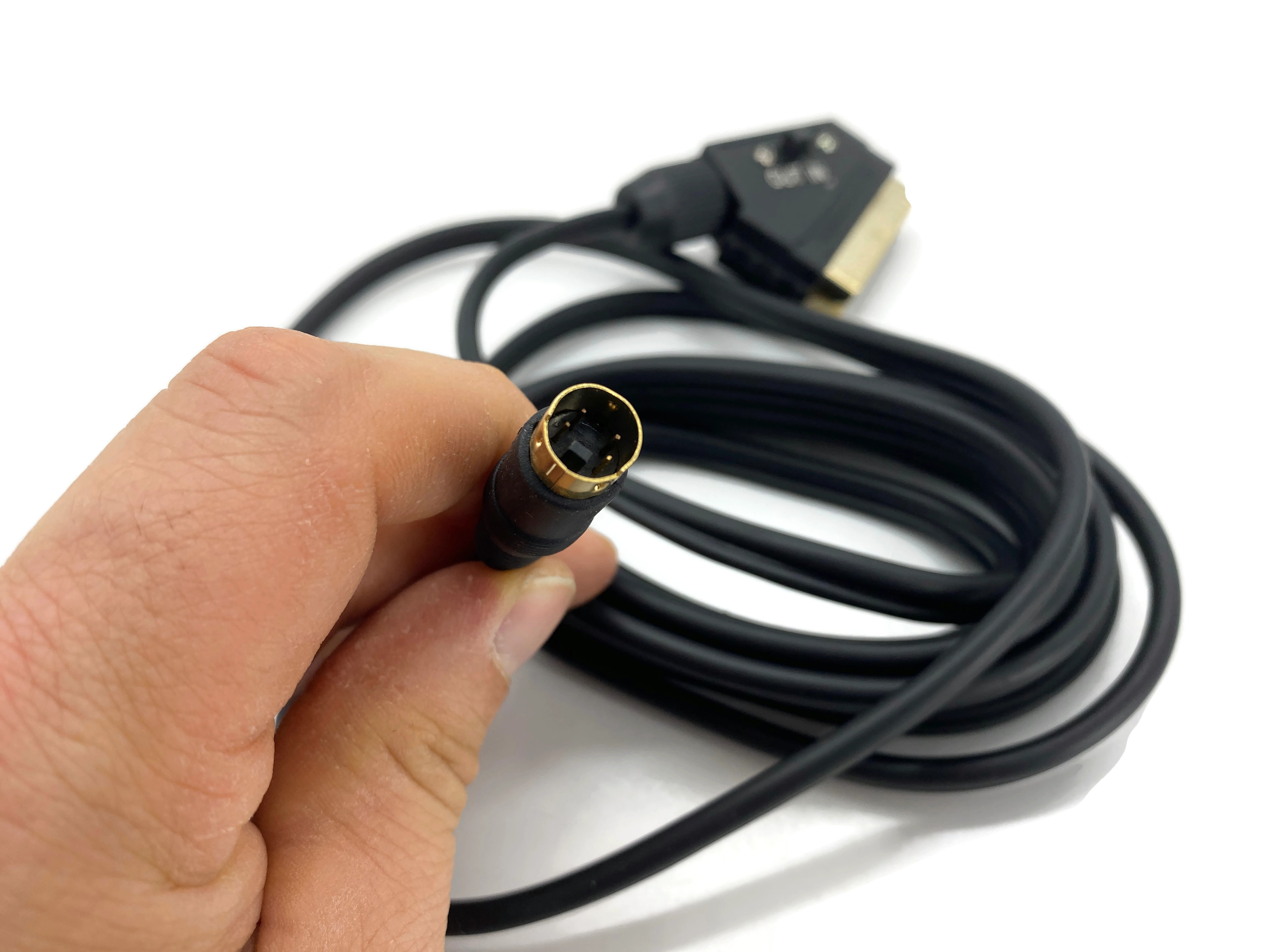 S-Video / Klinke 3,5mm Stecker auf Scart Stecker 3m Kabel mit Umschalter für PC Notebook - Vorschau 5