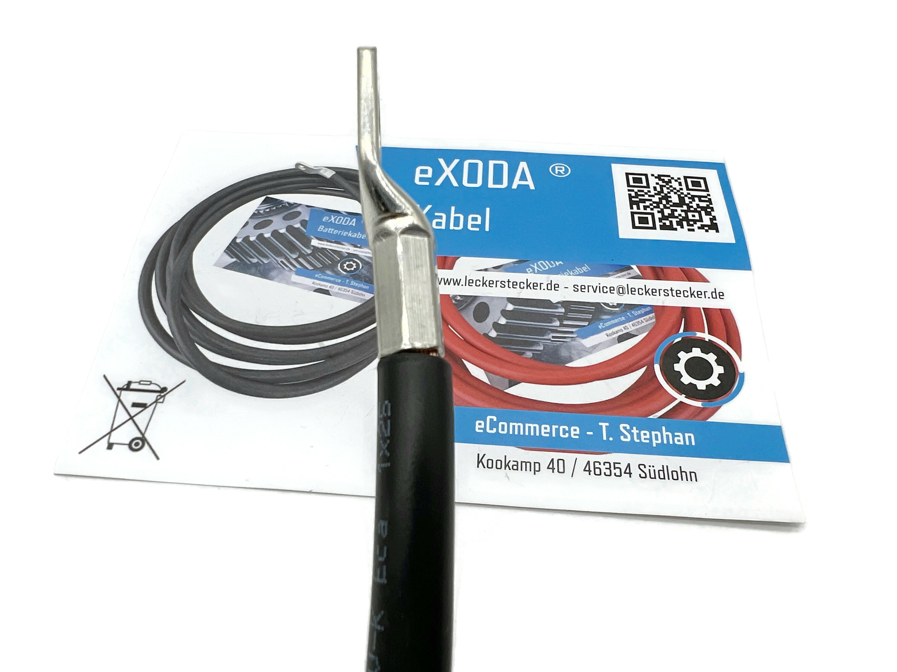 25 mm² Batteriekabel 75cm M8 Kabelschuhe Schwarz flexibel für Auto Boot Motorrad 2688 Watt - Vorschau 3