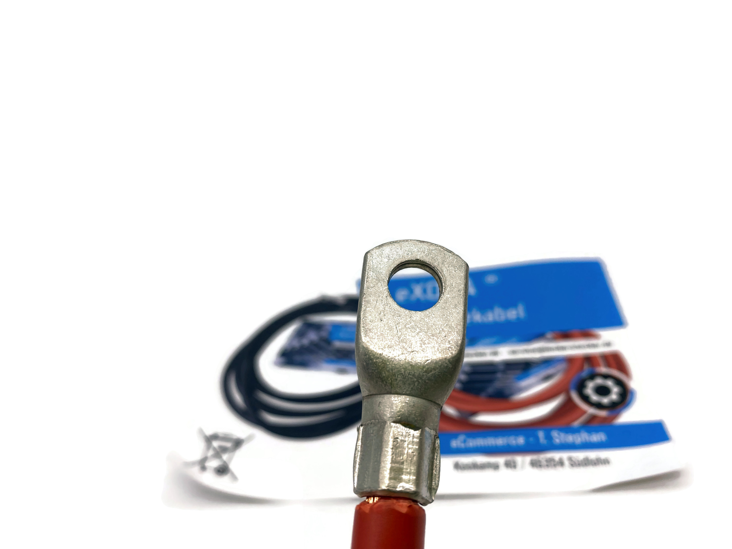 Batteriekabel 35 mm² 75cm mit M8 Kabelschuhen Rot für Auto Boot Motorrad flexibel 99 Prozent Kupfer - Vorschau 7