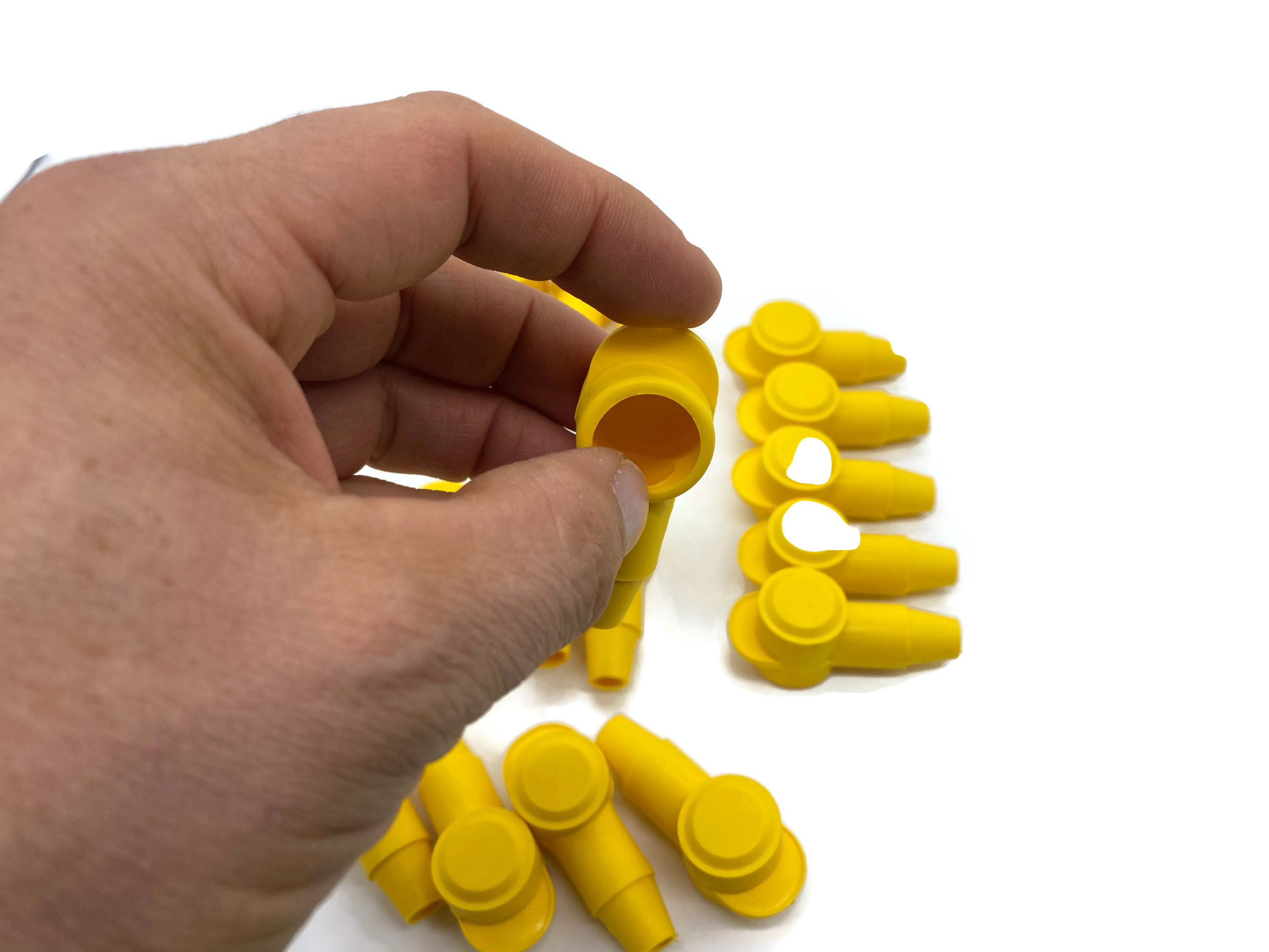 20x Polschutzkappe Isolierkappe Gelb für Kabel 16 25 35 50 mm² Kopf 18mm - Vorschau 3