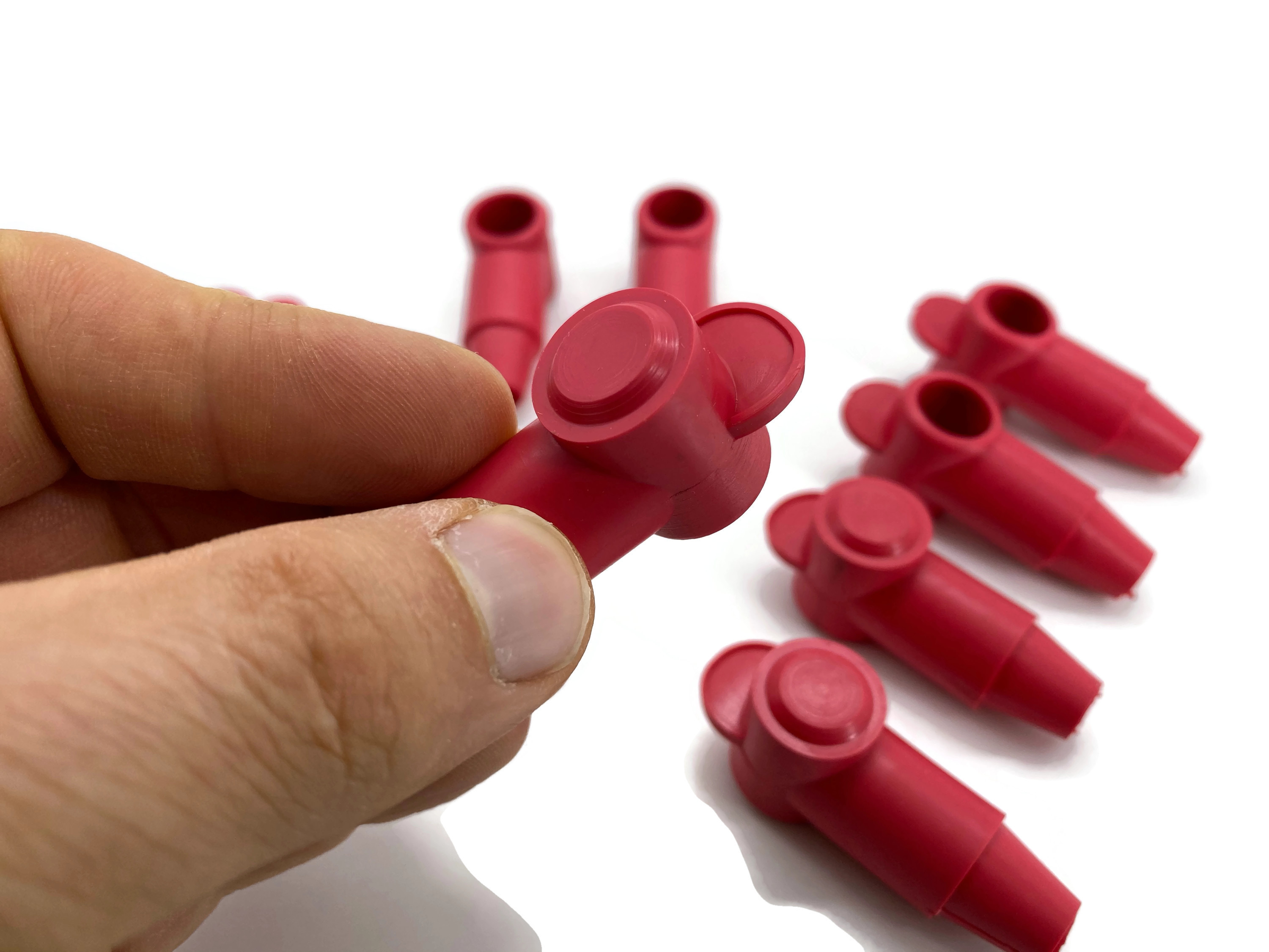 10x Polschutzkappe Rot für Kabel 1,5 2,5 4 6 8 10 mm² Kopf 14mm temperaturbeständig - Vorschau 8