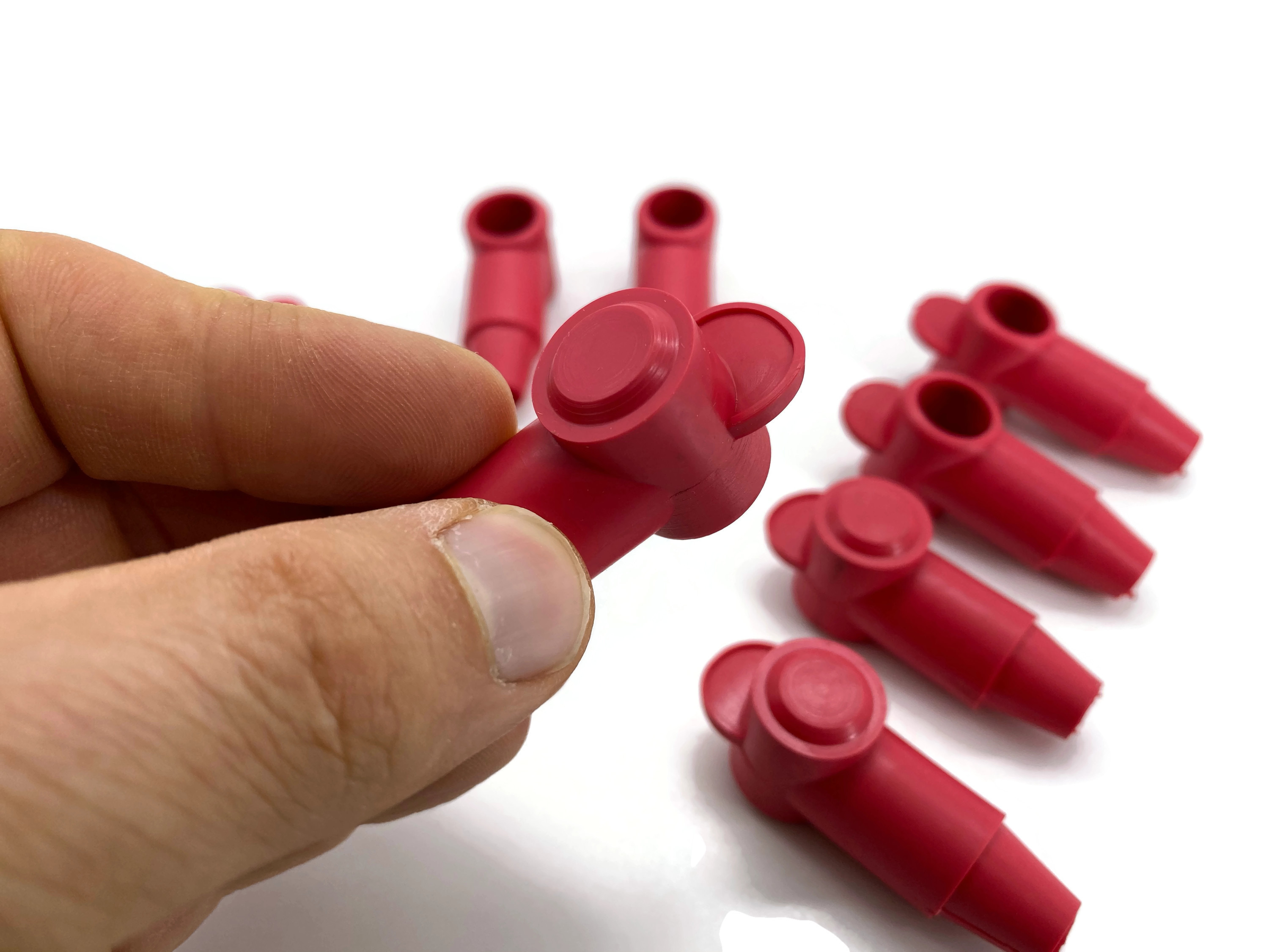 10x Polschutzkappe Rot für Kabel 1,5 2,5 4 6 8 10 mm² Kopf 14mm temperaturbeständig - Vorschau 10